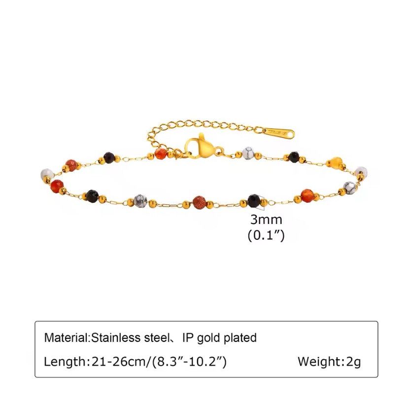 Other Stainless Steel Beads Charm Chain Bracelet Necklace Size ONE SIZE - 4 Thumbnail