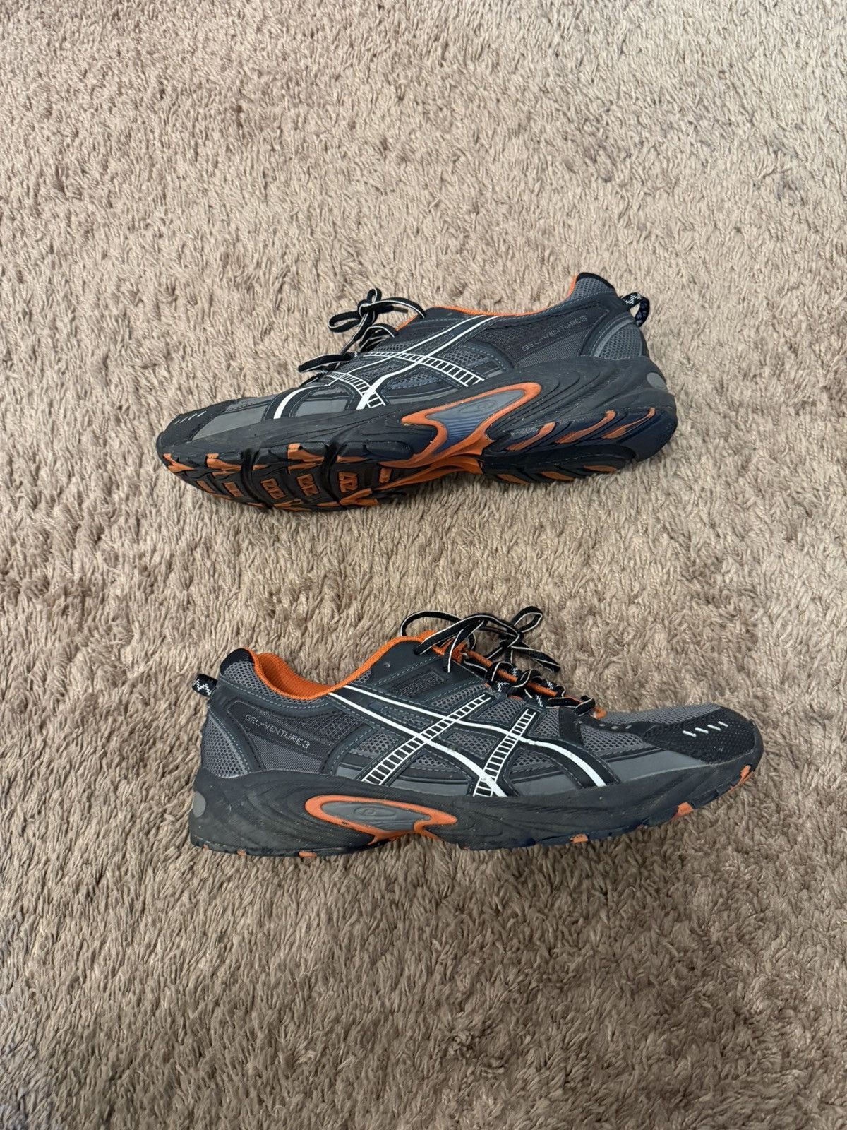 Asics Gray and orange asics Gel-Venture 3 Size US 12 / EU 45 - 4 Thumbnail