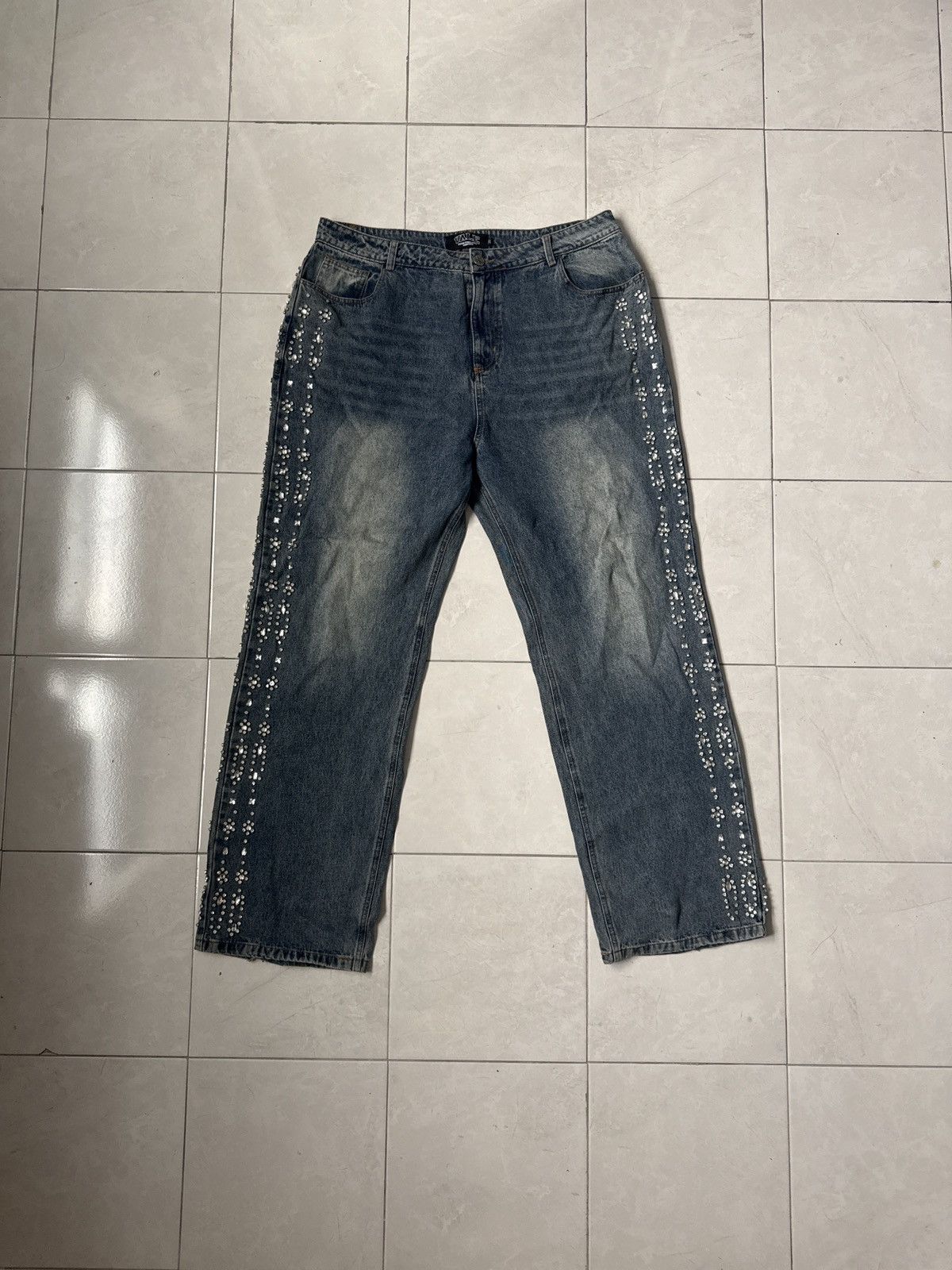 Vale Vale “crystal” denim Size US 36 / EU 52 - 1 Thumbnail