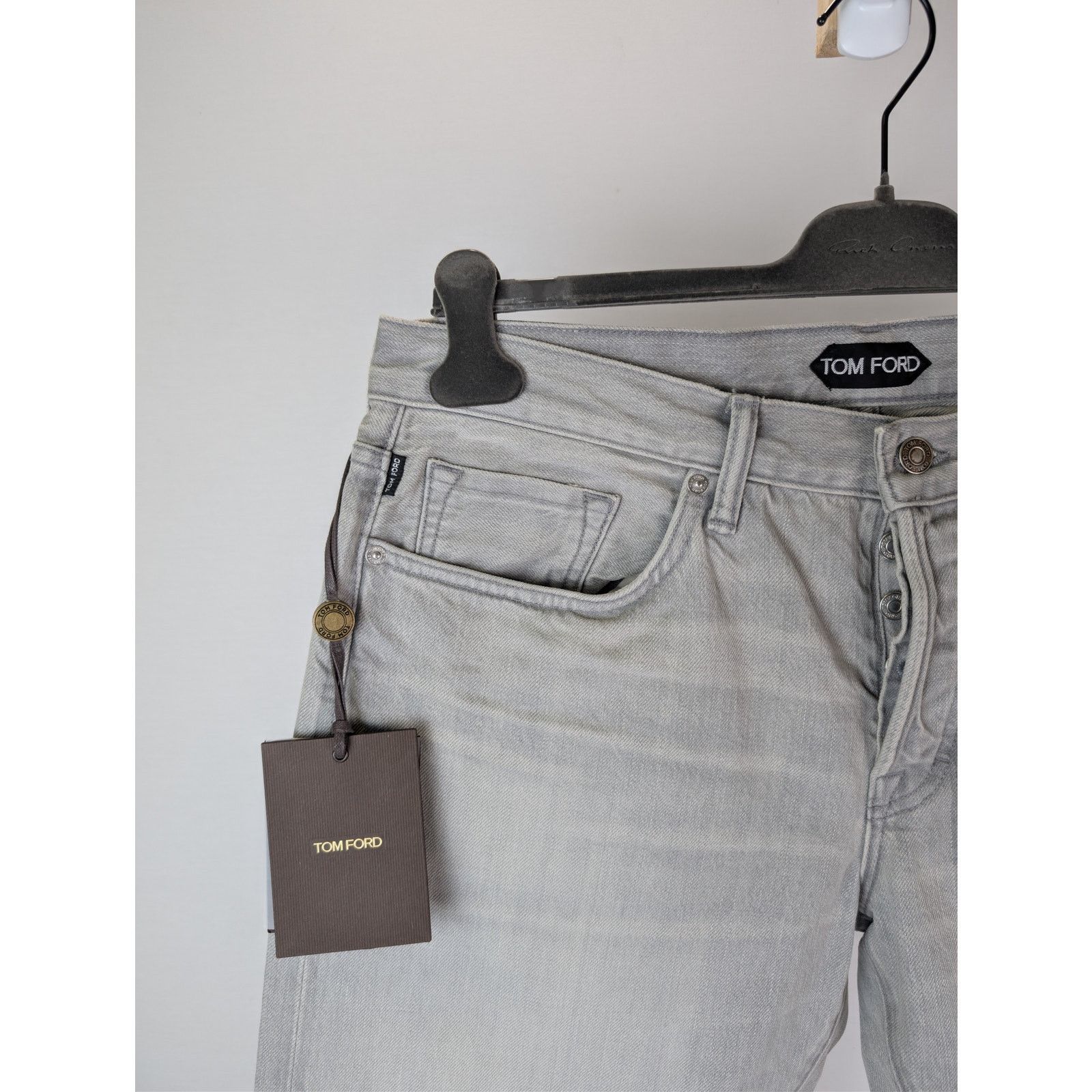 Tom Ford o1rshd1 Slim Fit Denim Jeans in Pale Grey Size US 36 / EU 52 - 6 Thumbnail