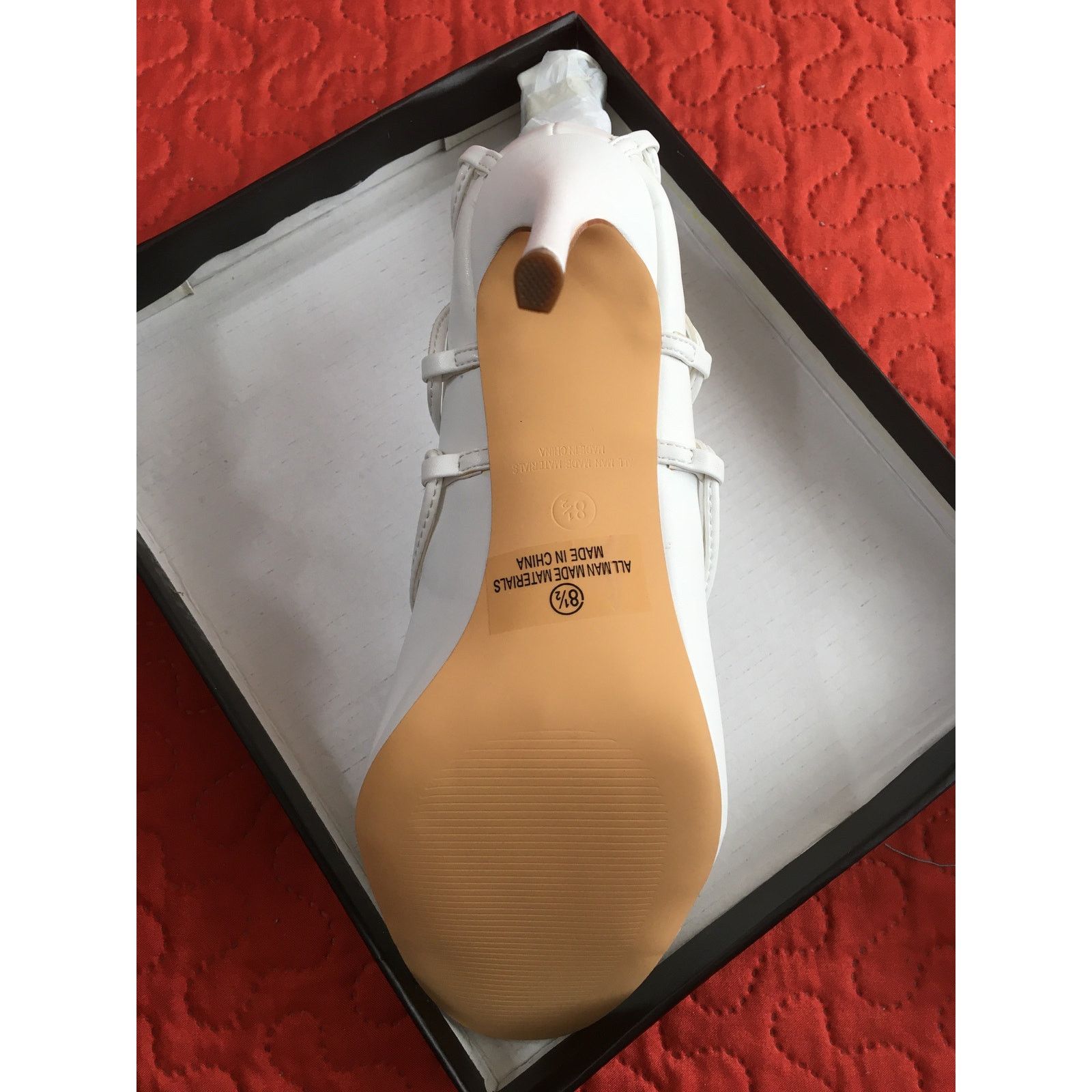 & Other Stories Lulus 8 1/2 White Sayela Lace-Up 4" High Heels Open Toe Size US 8.5 / IT 38.5 - 10 Thumbnail