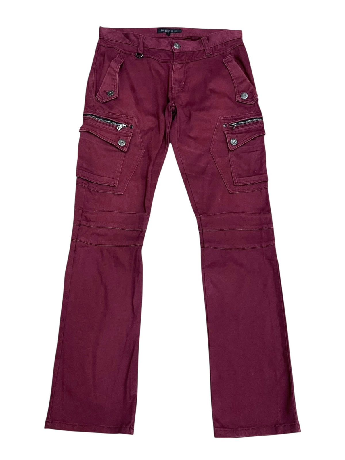 In The Attic In The Attic Punk Oxblood Zip Cargo Stretch Slim 32” Rare🔥 Size US 32 / EU 48 - 2 Thumbnail