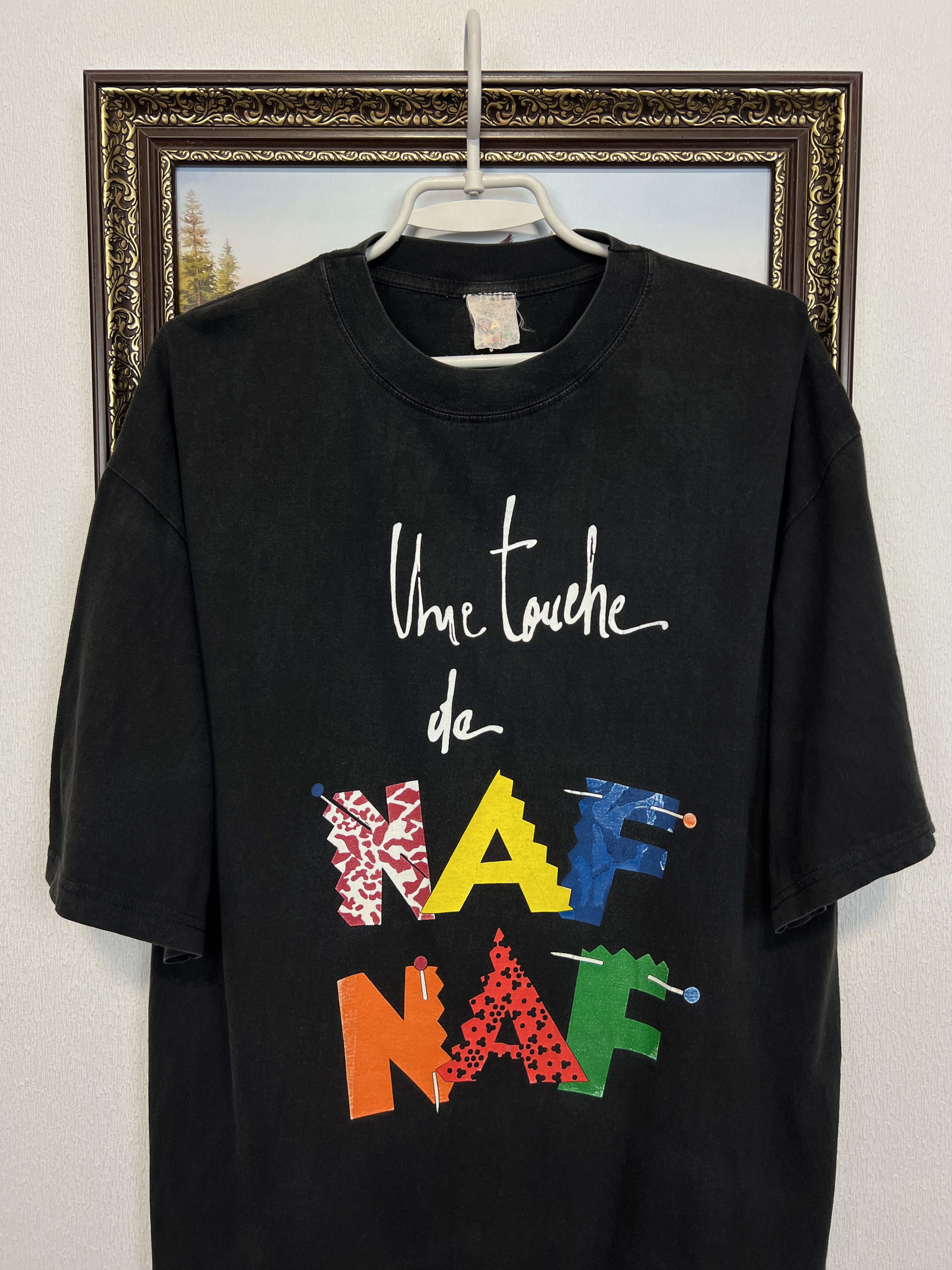 Vintage Une Touche de Naf Naf Perfume Over Print Shirt Jersey Size US XL / EU 56 / 4 - 2 Thumbnail