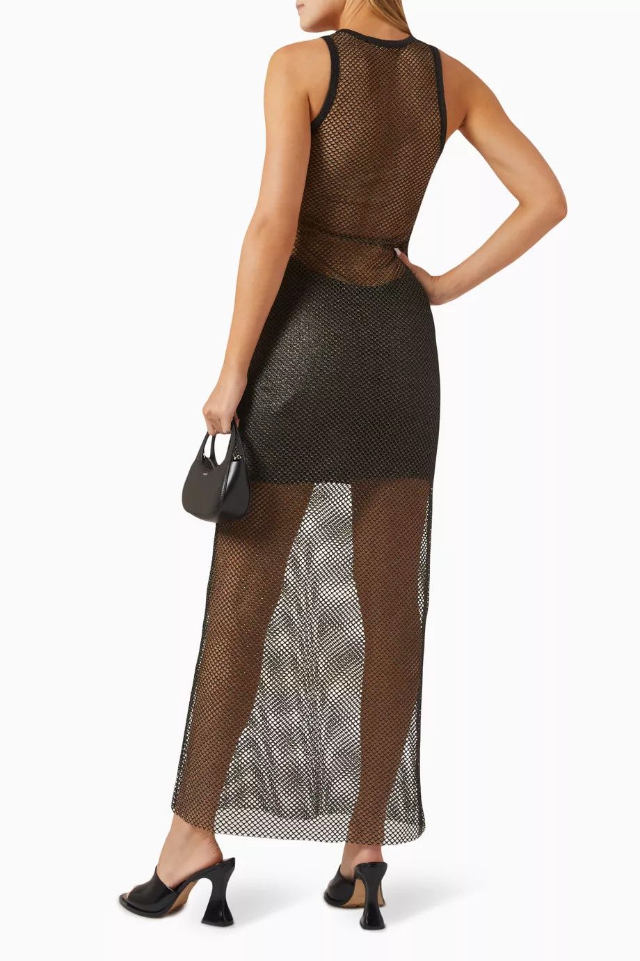 Palm Angels o1y1125 Maxi Dress in Black Size M / US 6-8 / IT 42-44 - 4 Thumbnail