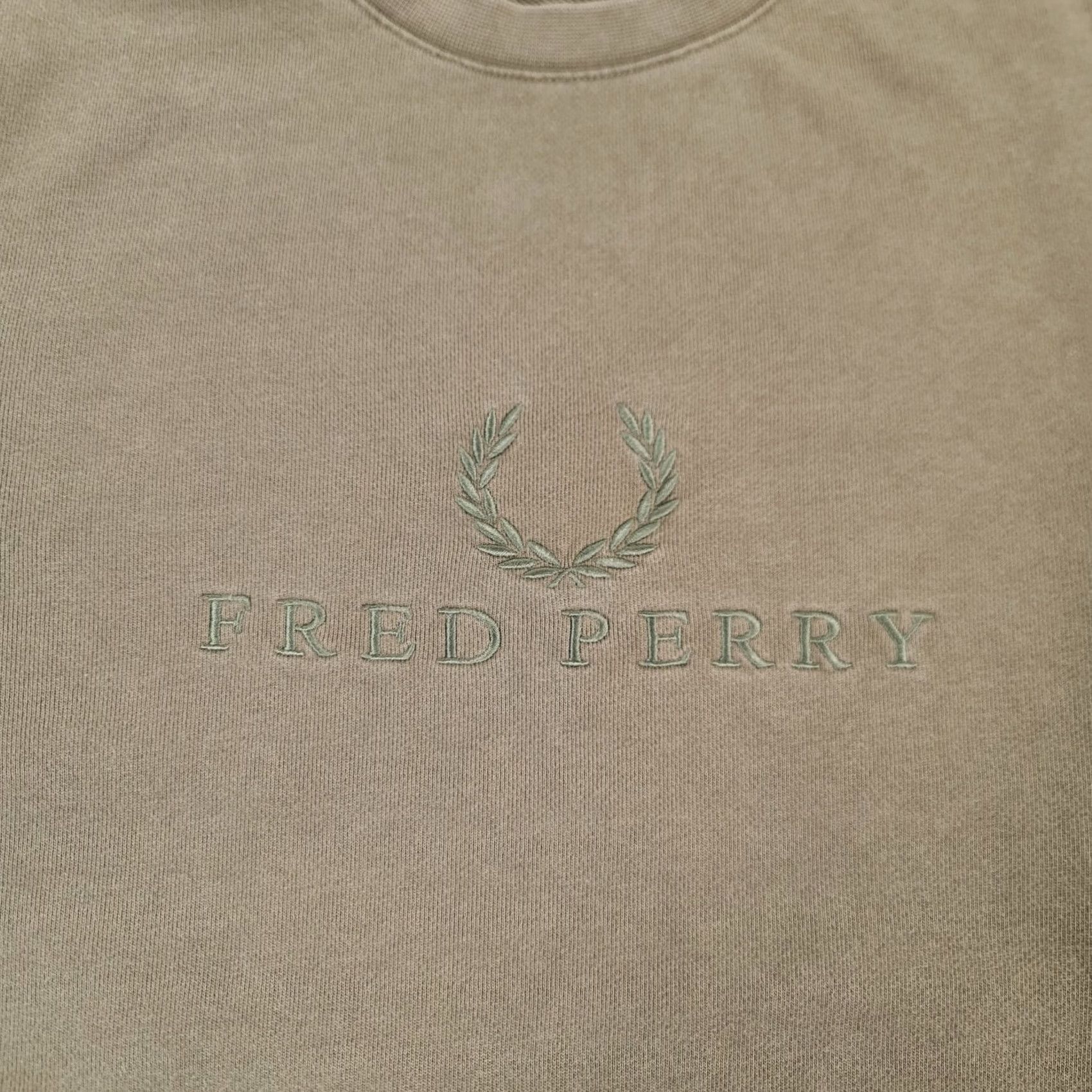 Fred Perry Fred Perry Mens Sweatshirt Green Logo Pullover Crew Neck Small Cotton Regular Dress Shirt? Size US S / EU 44-46 / 1 - 4 Thumbnail