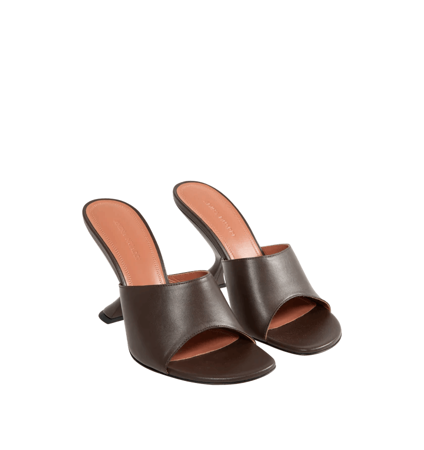 Amina Muaddi o1h1sh11225 Tylor Slipper 90 in Coffee/Dark Brown Size US 9.5 / IT 39.5 - 2 Thumbnail