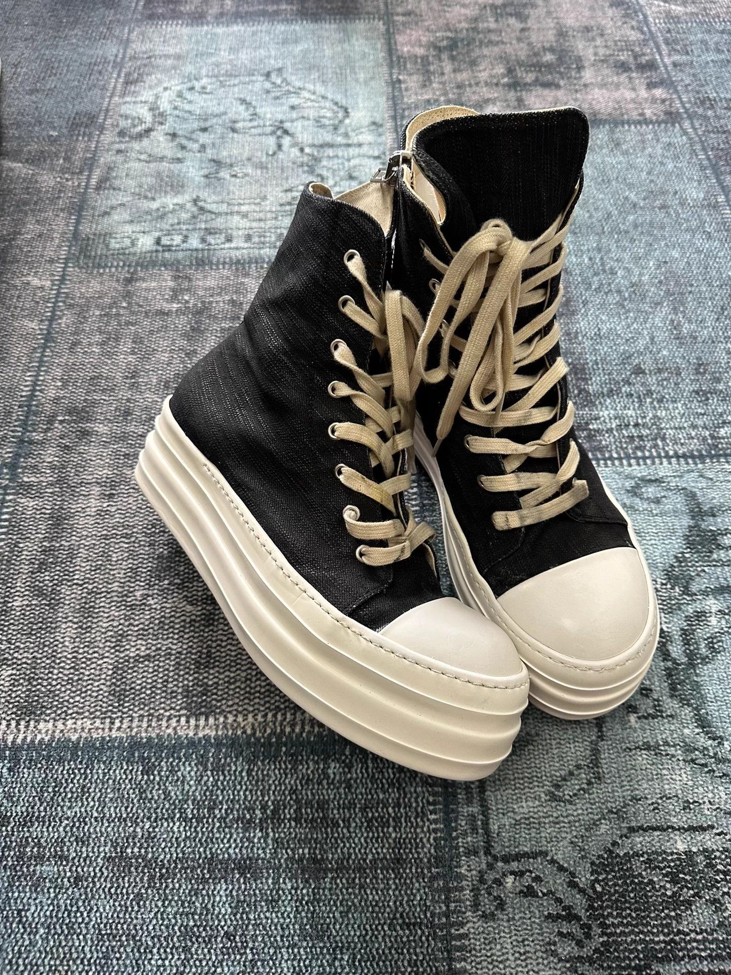 Rick Owens Rick Owens Waxed Double Layer Platform Converse 42 Size US 9 / EU 42 - 2 Thumbnail
