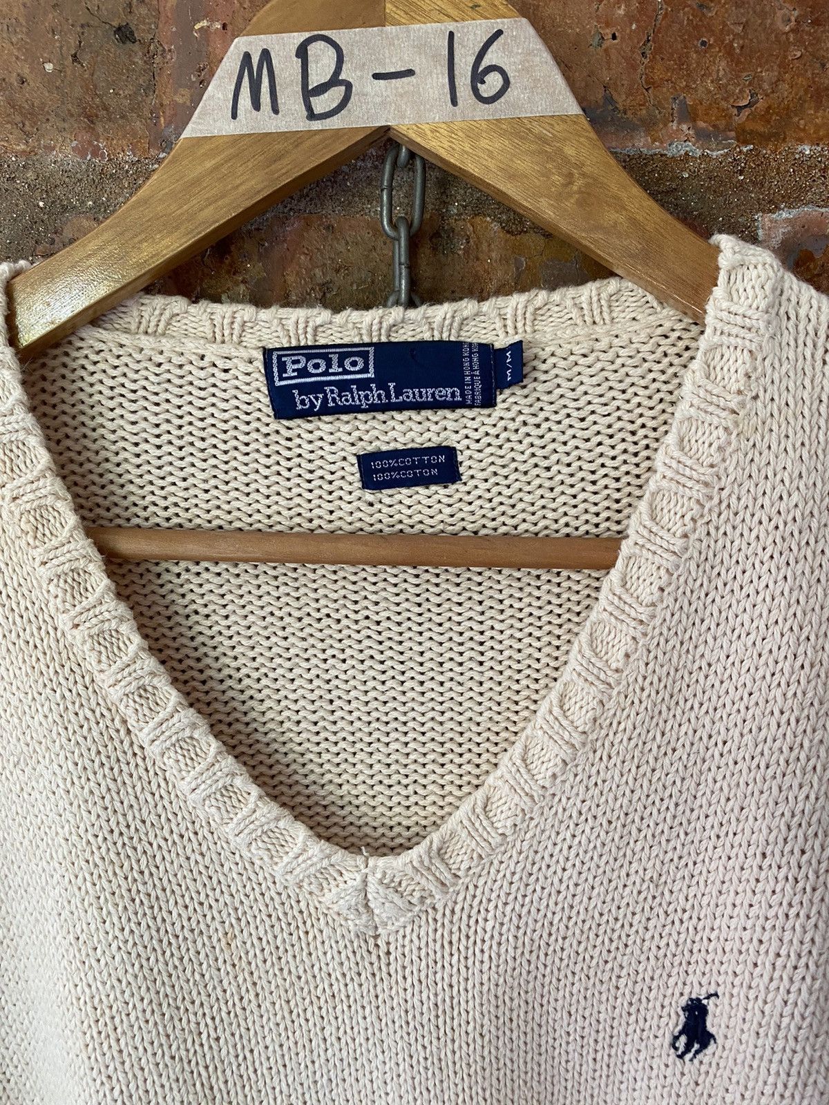 Polo Ralph Lauren 1980s Polo Ralph Lauren Made Hong Kong cable knit Size US L / EU 52-54 / 3 - 6 Thumbnail