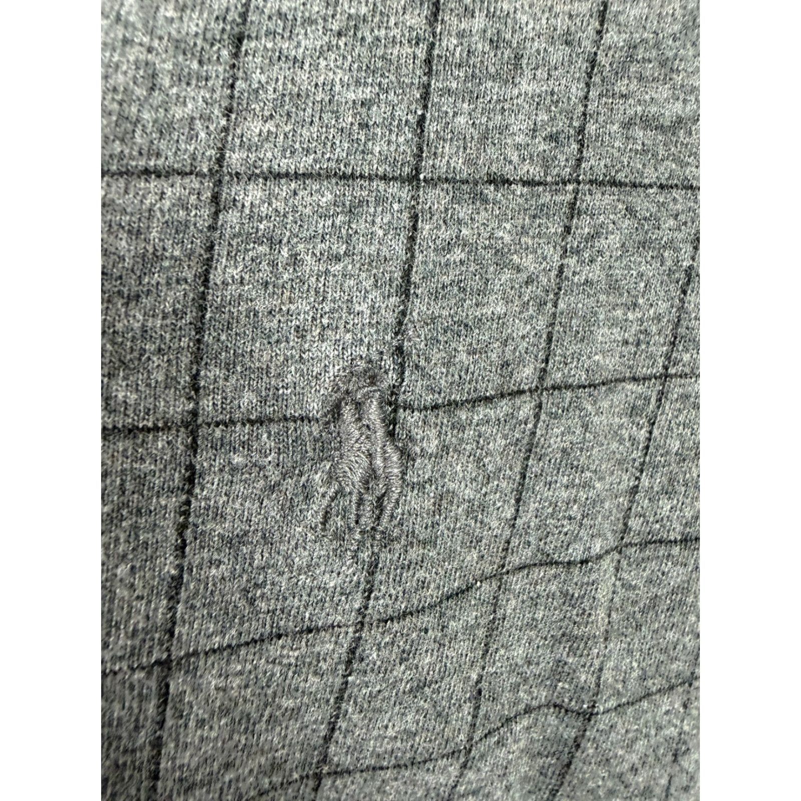 Polo Ralph Lauren VINTAGE Polo Ralph Lauren Polo Shirt Men L Gray Minimal Windowpane Check 90s Logo C POLO Mens Large Gray Size US L / EU 52-54 / 3 - 4 Thumbnail