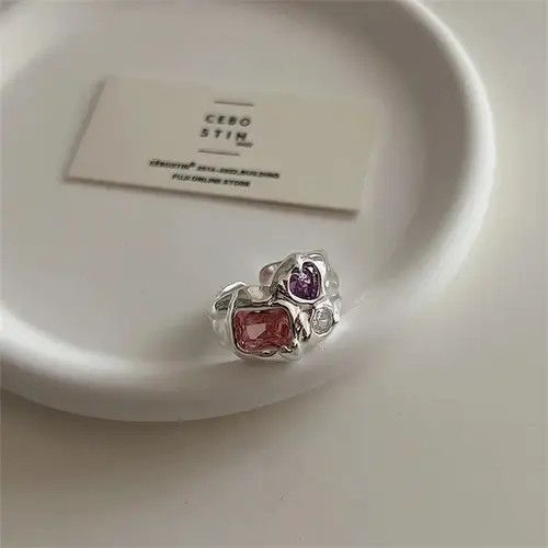 Handmade × Jewelry Colorful Moonstone Rings Size ONE SIZE - 1 Thumbnail
