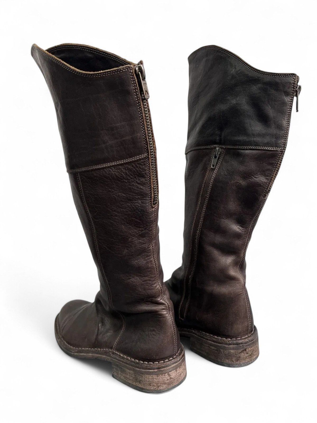 A.S.98 A.S. 98 Brown Leather Boots moto high Vintage Riding Style Size US 8 / IT 38 - 7 Thumbnail