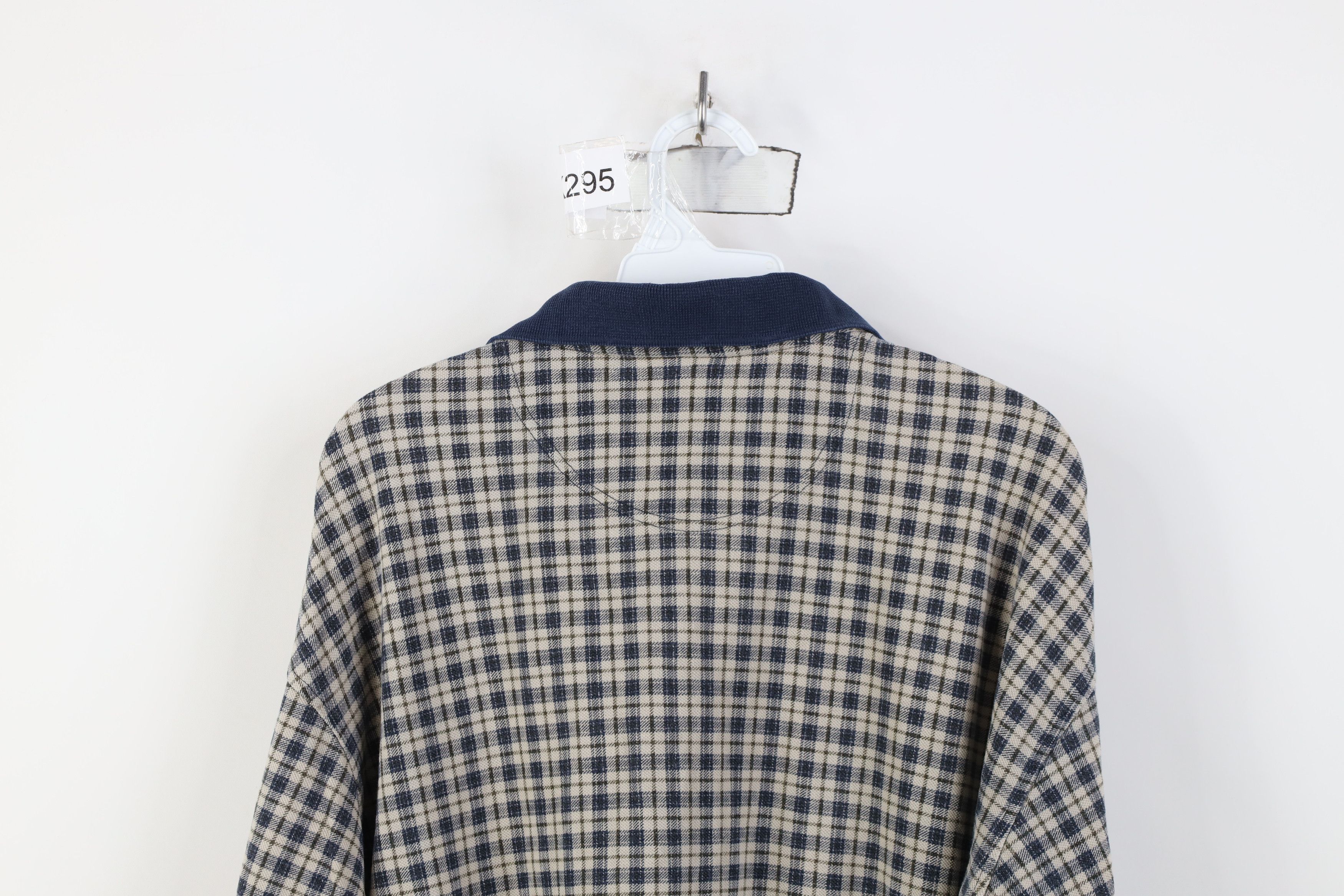 Vintage Vintage 90s Streetwear Long Sleeve Polo Shirt Plaid USA Size US L / EU 52-54 / 3 - 10 Thumbnail