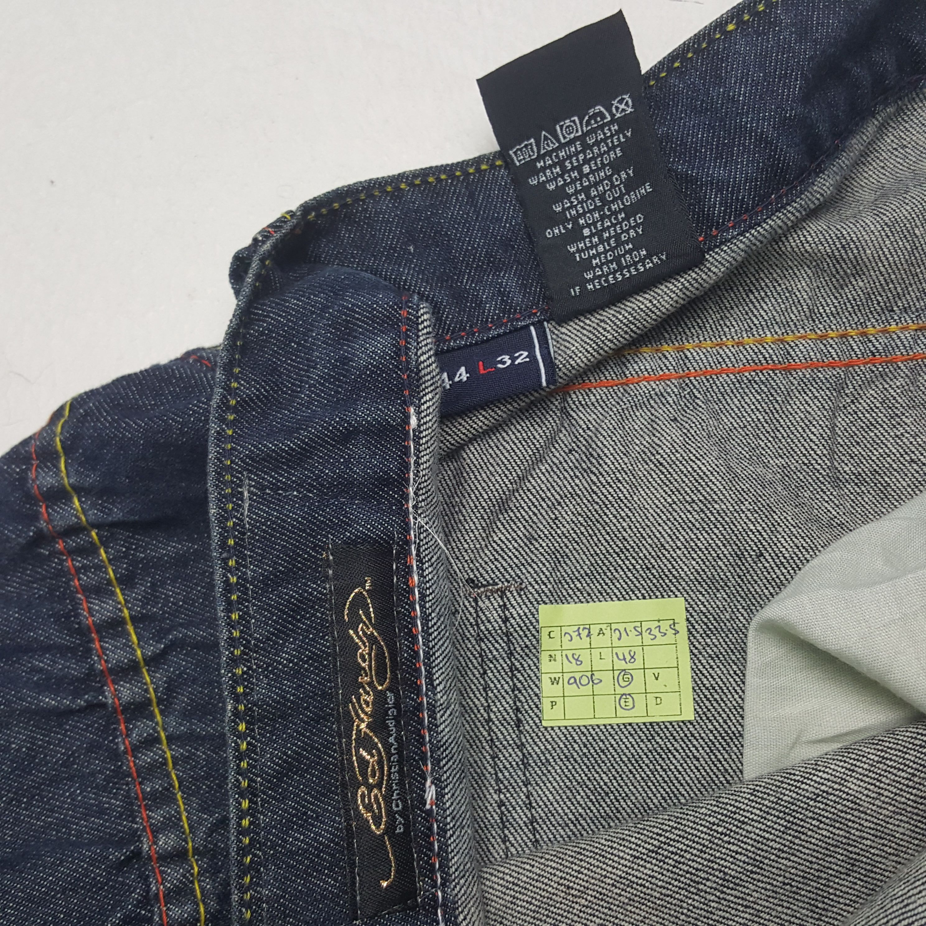 Christian Audigier × Ed Hardy × Vintage Vintage Ed Hardy by Christian Audiger Baggy Denim Jeans Size US 43 - 8 Thumbnail