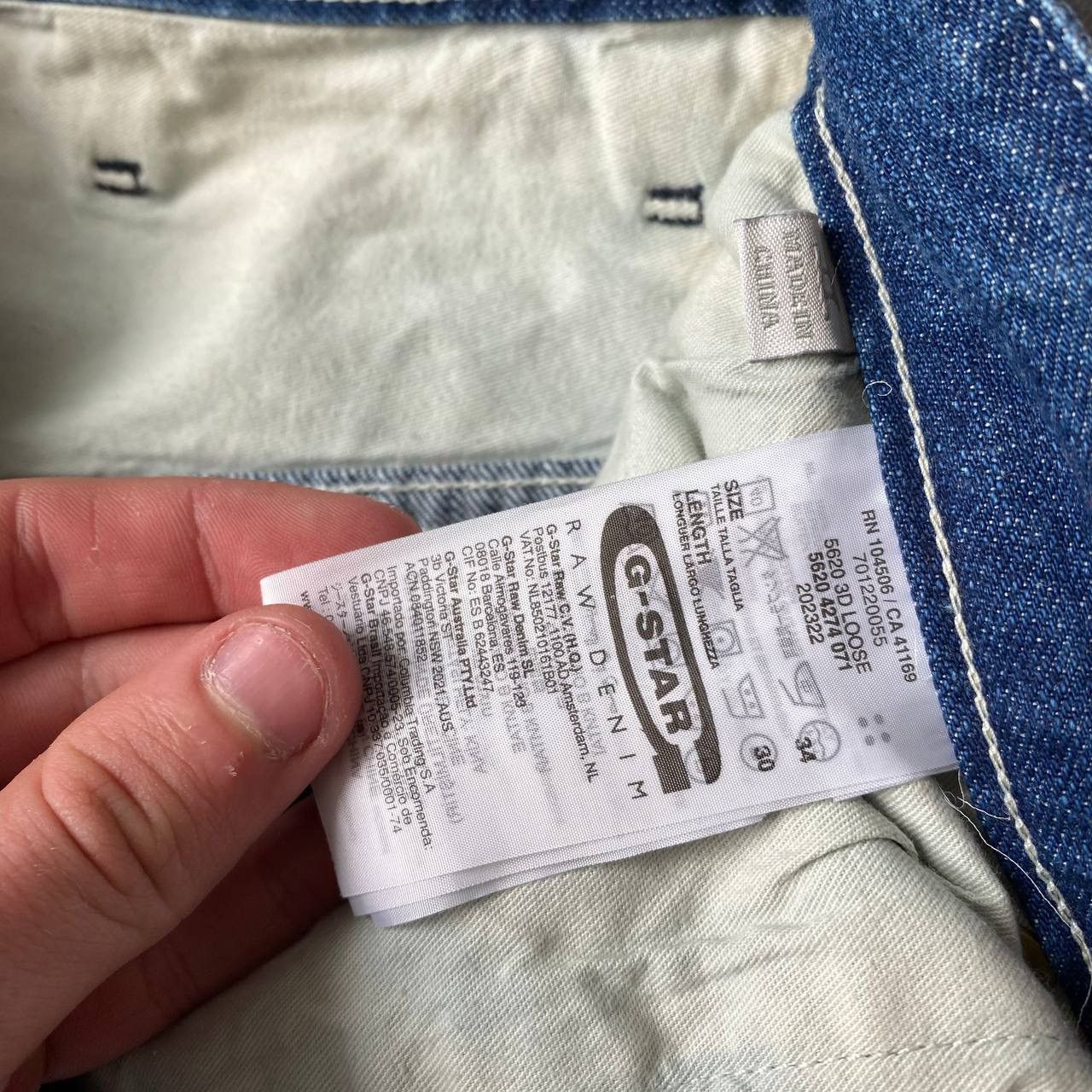 G-Star × Vintage Rare g star raw double knit blue denim jeans Size US 34 / EU 50 - 11 Thumbnail