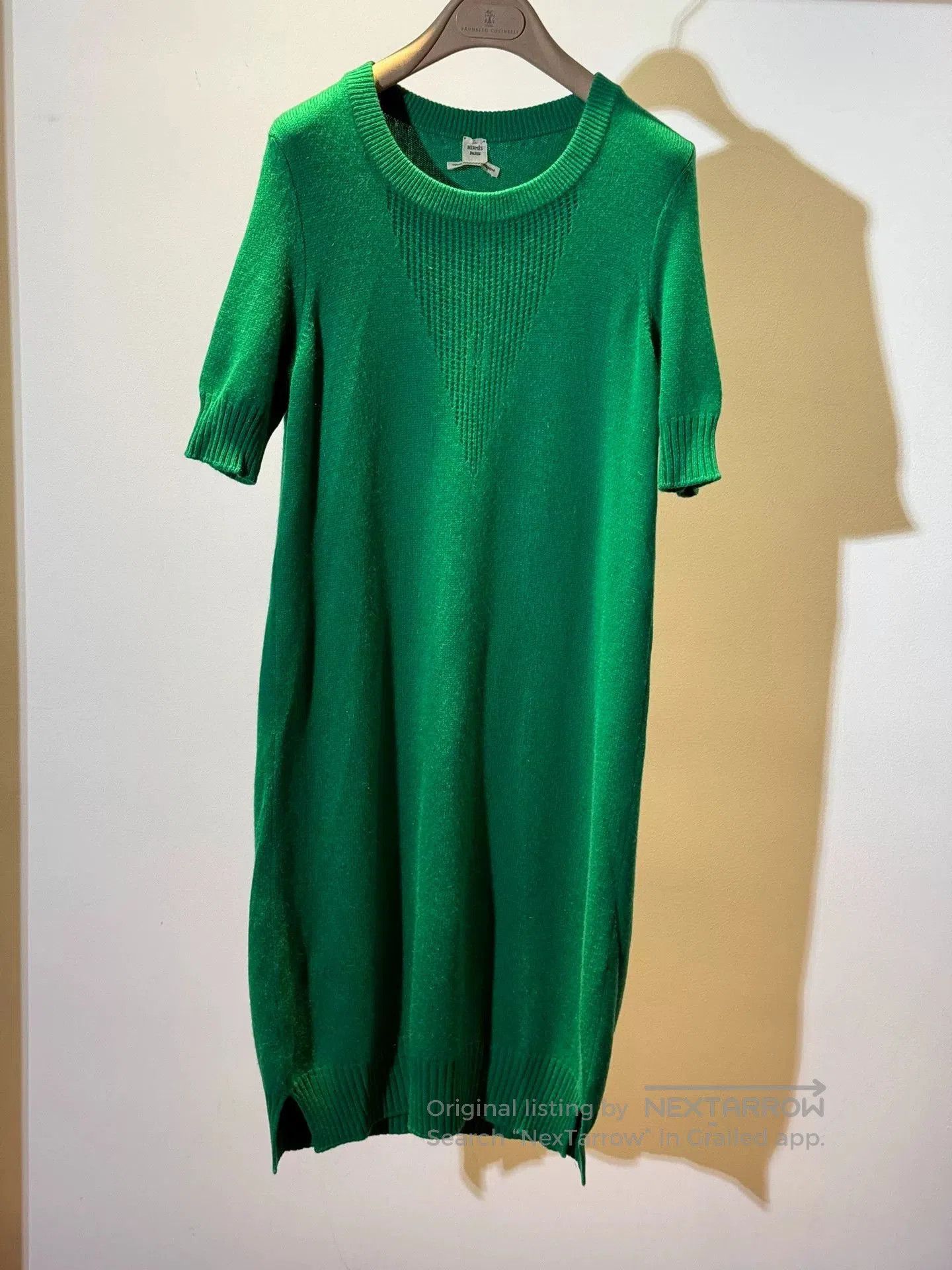 Hermes Hermes Cashmere Green Dress Size 36. Size US 36 / EU 52 - 1 Thumbnail