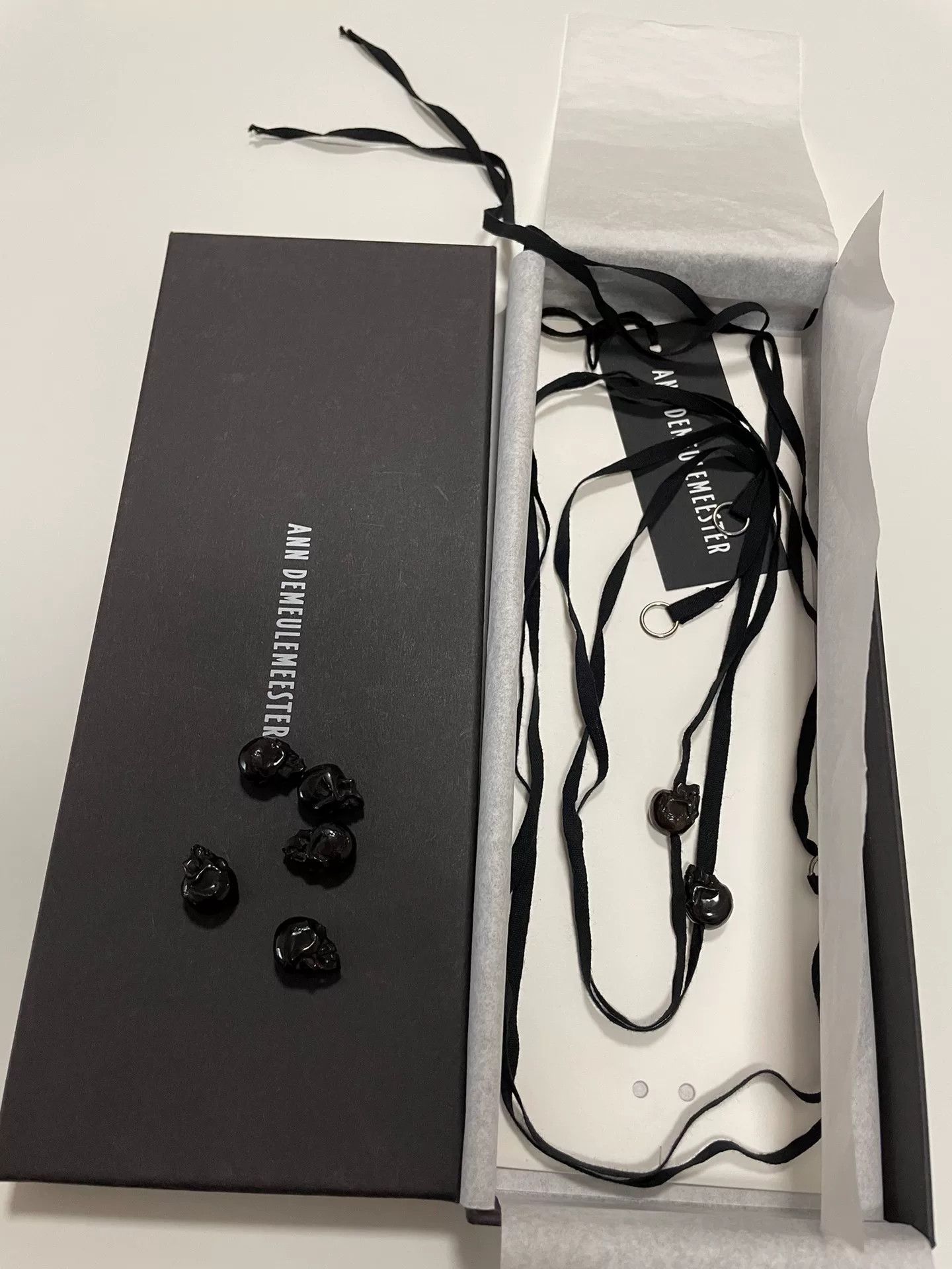 Ann Demeulemeester Ann Demeulemeester Black Skull Necklace Belt Size ONE SIZE - 1 Thumbnail