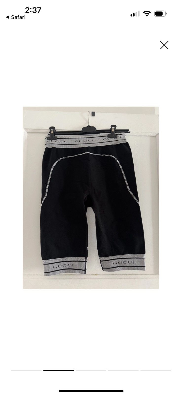 Gucci GUCCI Logo Waistband Knee-Length Short Leggings Size US 32 / EU 48 - 6 Thumbnail
