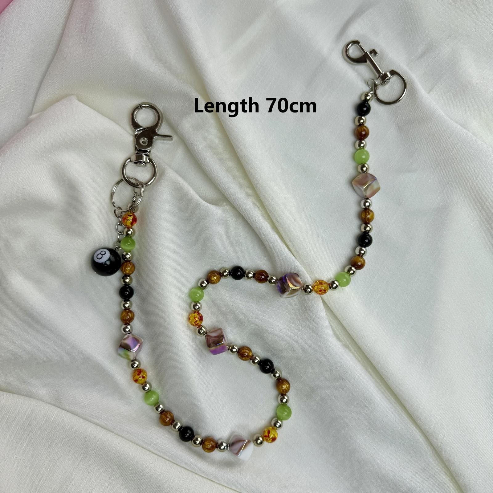 Jewelry Colorful Beaded Chain Wallet, Pants Chain Size ONE SIZE - 3 Thumbnail