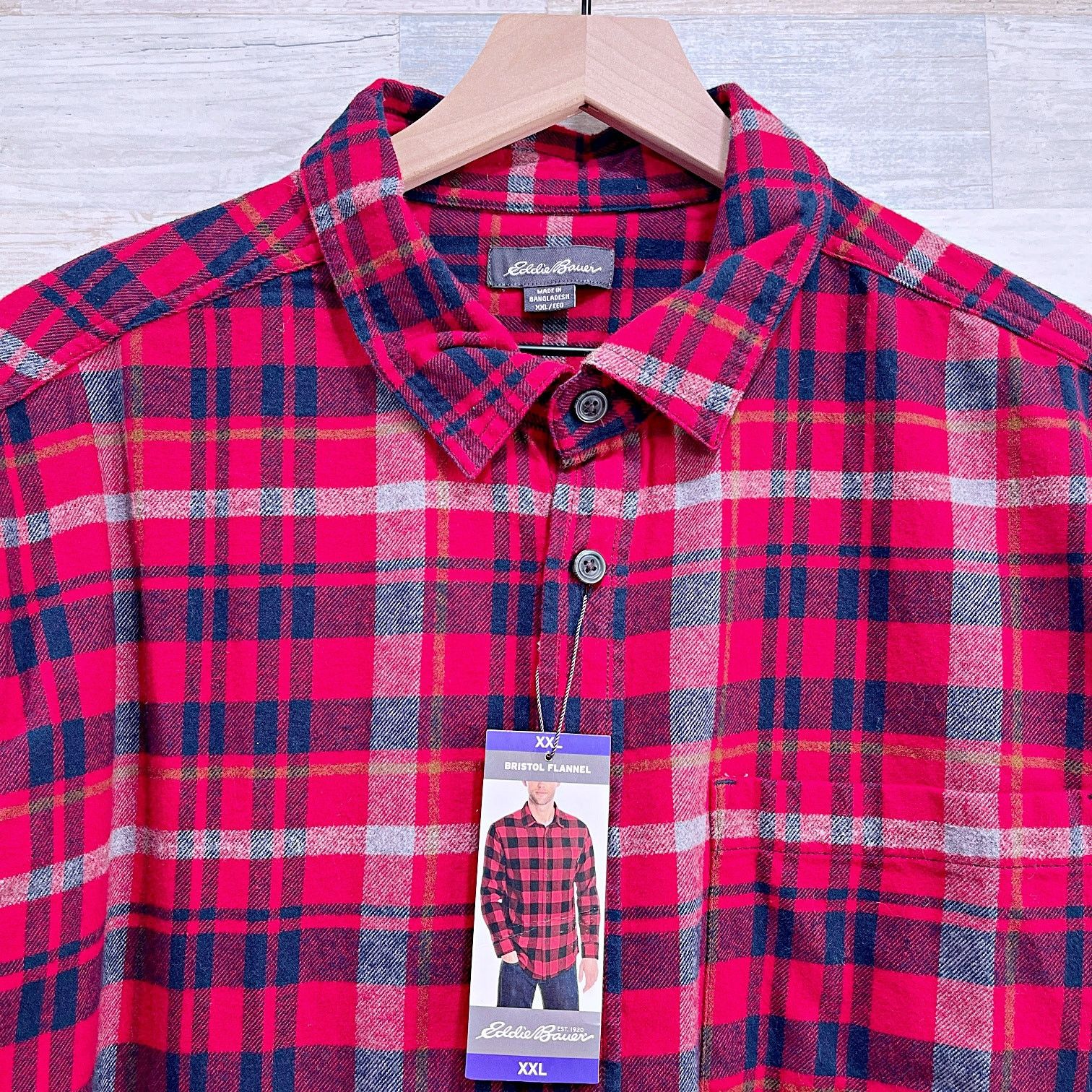 Eddie Bauer Eddie Bauer Bristol Flannel Shirt Red Plaid Mens XXL Size US XXL / EU 58 / 5 - 2 Thumbnail