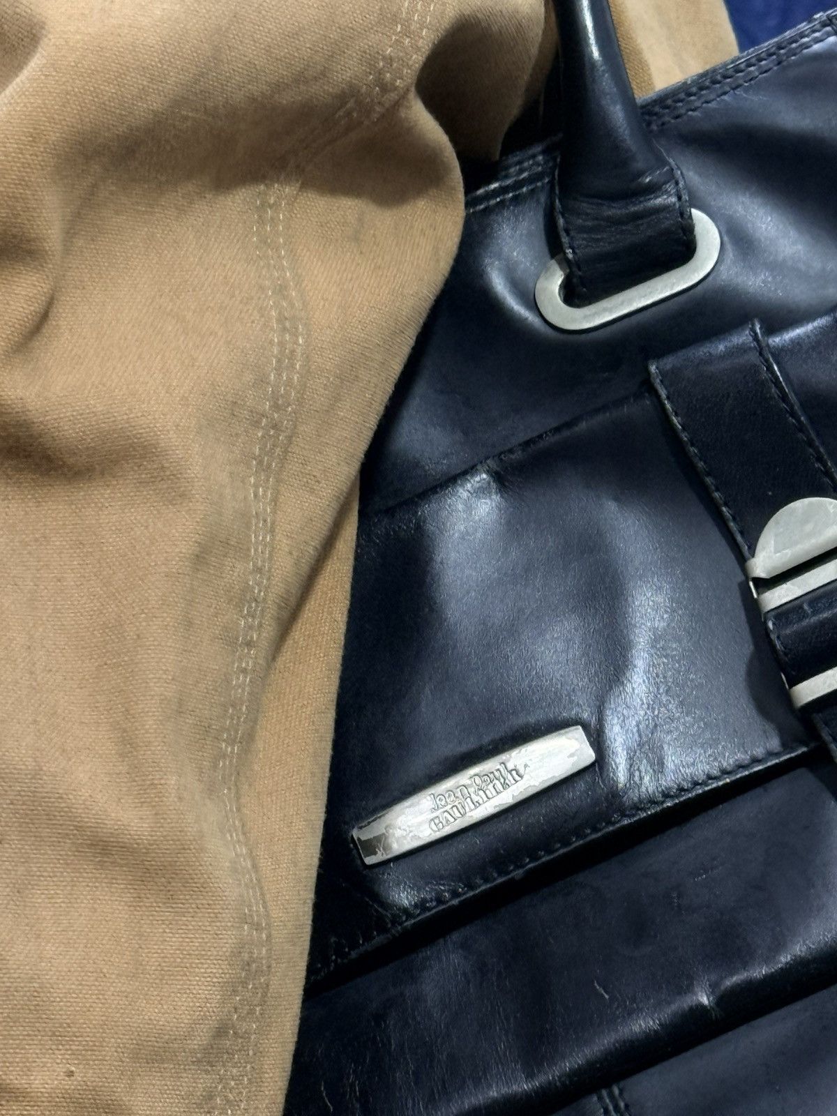 Jean Paul Gaultier Full Leather JPG Tote Bag prada julius dior homme lgb 1🟩4 Size ONE SIZE - 3 Thumbnail