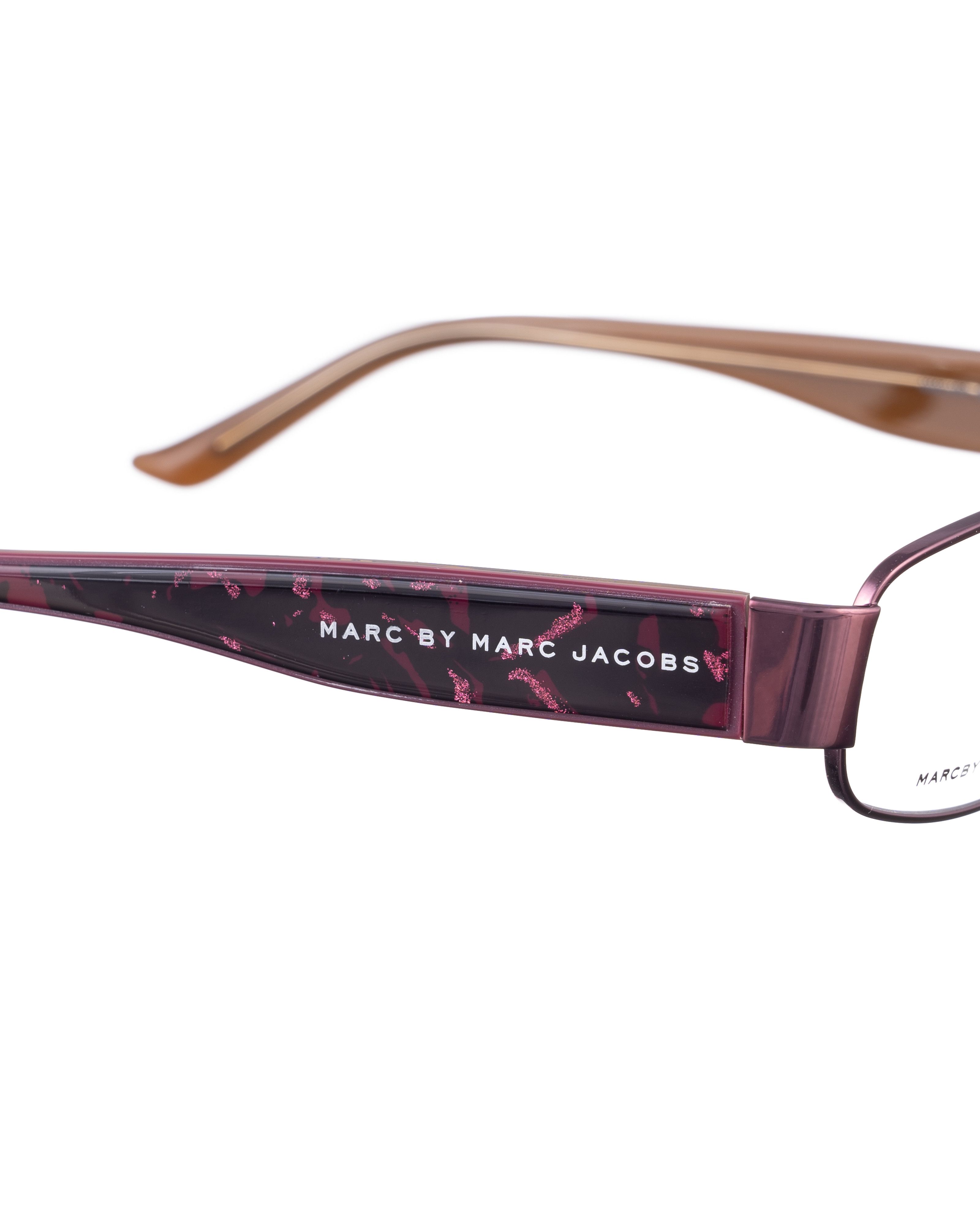 Marc by Marc Jacobs Marc by Marc Jacobs 00s Brown and Glitter Pink Glasses Size ONE SIZE - 2 Thumbnail