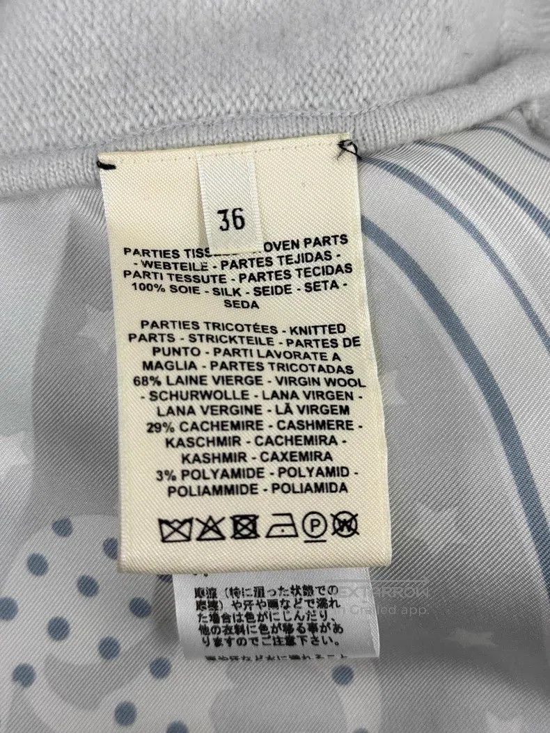 Hermes Hermes Light blue knit and silk printed cardigan Size XS / US 0-2 / IT 36-38 - 5 Thumbnail