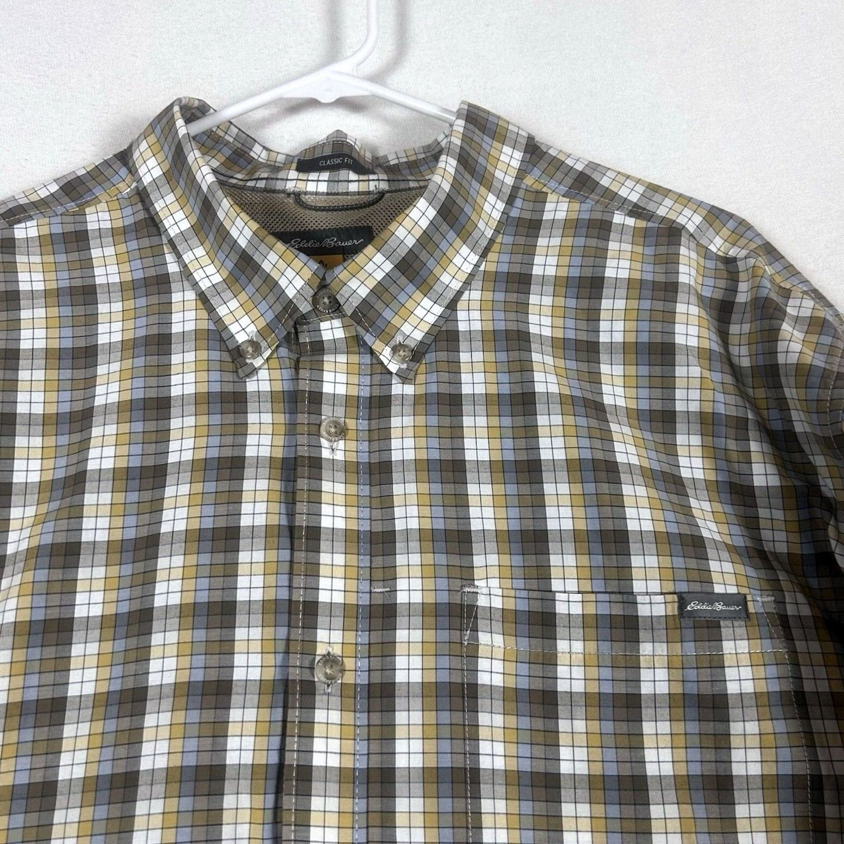 Eddie Bauer Eddie Bauer Travex Button-Up Shirt Mens 2XL Long Sleeve Plaid Cotton Blend Lightweight Breathable Outdoor Classic Fit L/S Size US XXL / EU 58 / 5 - 2 Thumbnail