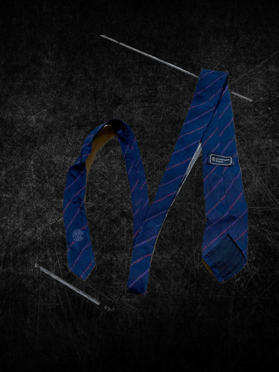 Ermenegildo Zegna Ermenegildo Zegna 100% Silk Tie Made in Italy Striped Size ONE SIZE - 1 Thumbnail