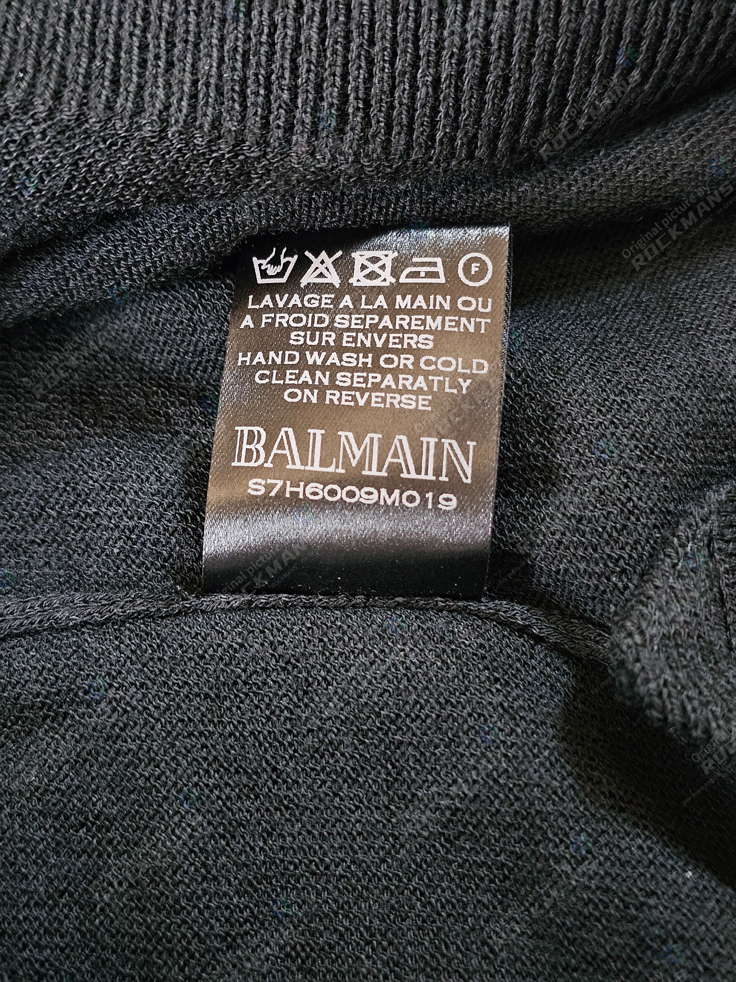 Balmain Balmain Men's Side-Zip Wool Sweater Size XL Like M-L Size US XL / EU 56 / 4 - 8 Thumbnail