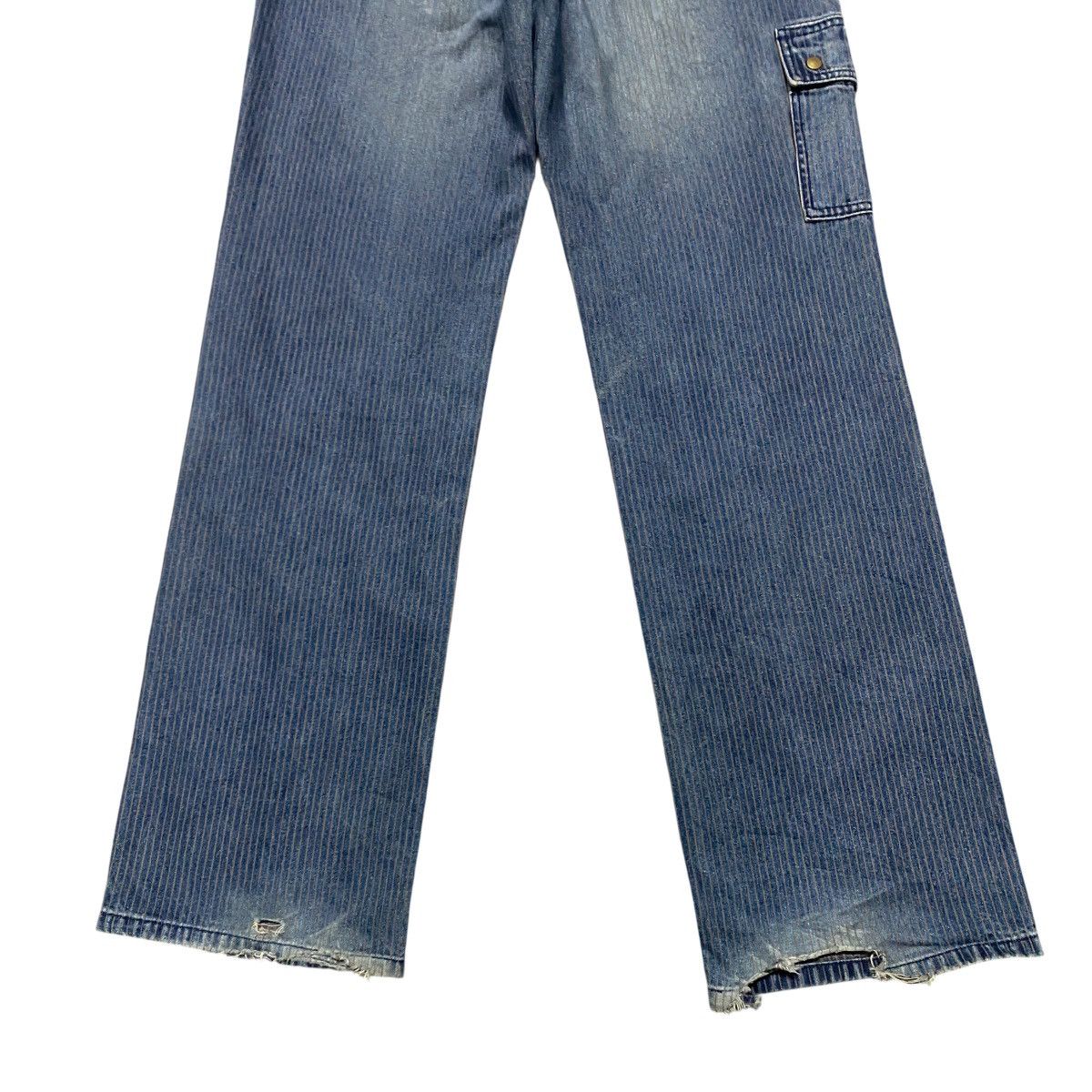 Comme Ca Ism × Japanese Brand COMME CA ISM Denim Hickory Flare Pants Size US 32 / EU 48 - 13 Thumbnail