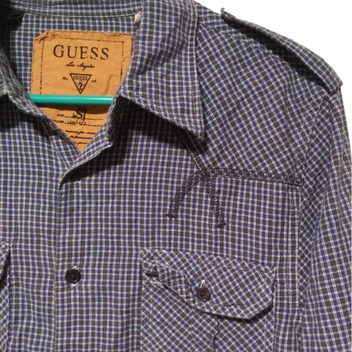 Guess GUESS Plaid Button Up Long Sleeve Shirt Men's Small Size US S / EU 44-46 / 1 - 3 Thumbnail