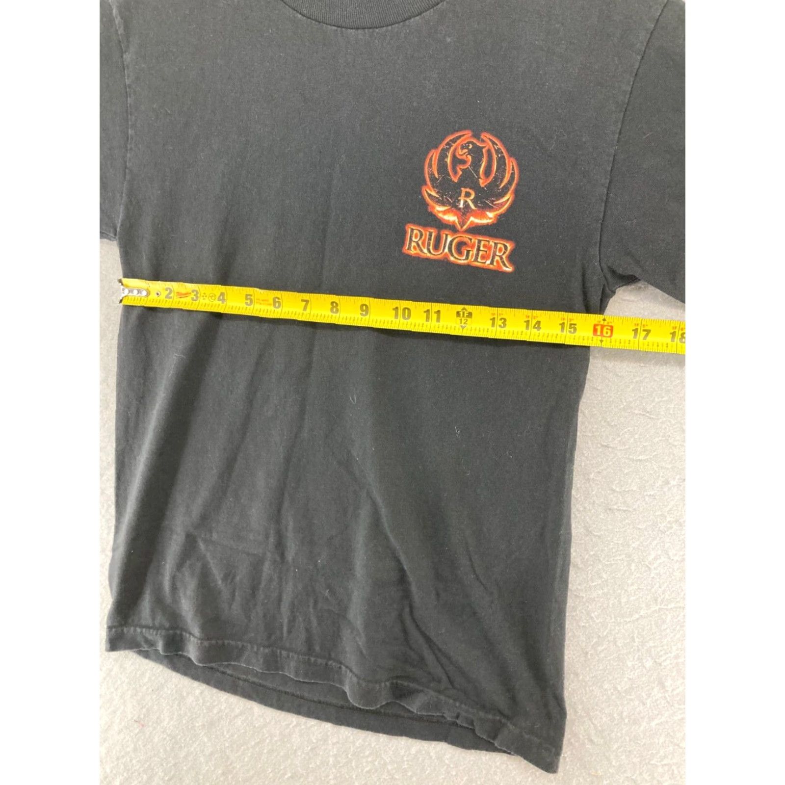 Vintage Club Red Mens Graphic T-Shirt Small Black Shooting Flame Classic Sports Size US S / EU 44-46 / 1 - 3 Thumbnail