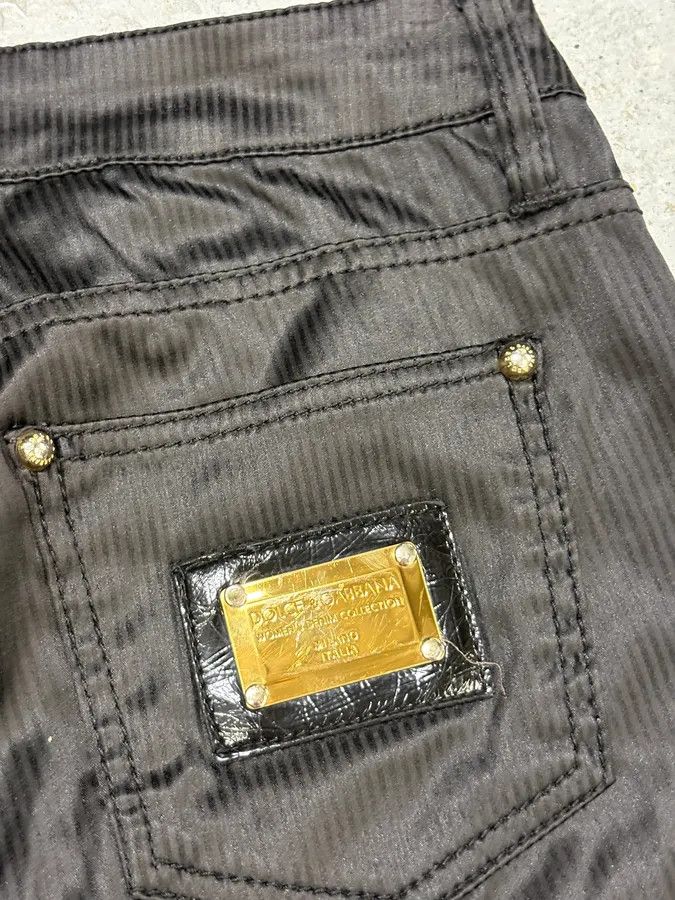Dolce & Gabbana 2000s Dolce & Gabbana Black Obscure Shinny Pants Size US 30 / EU 46 - 10 Thumbnail