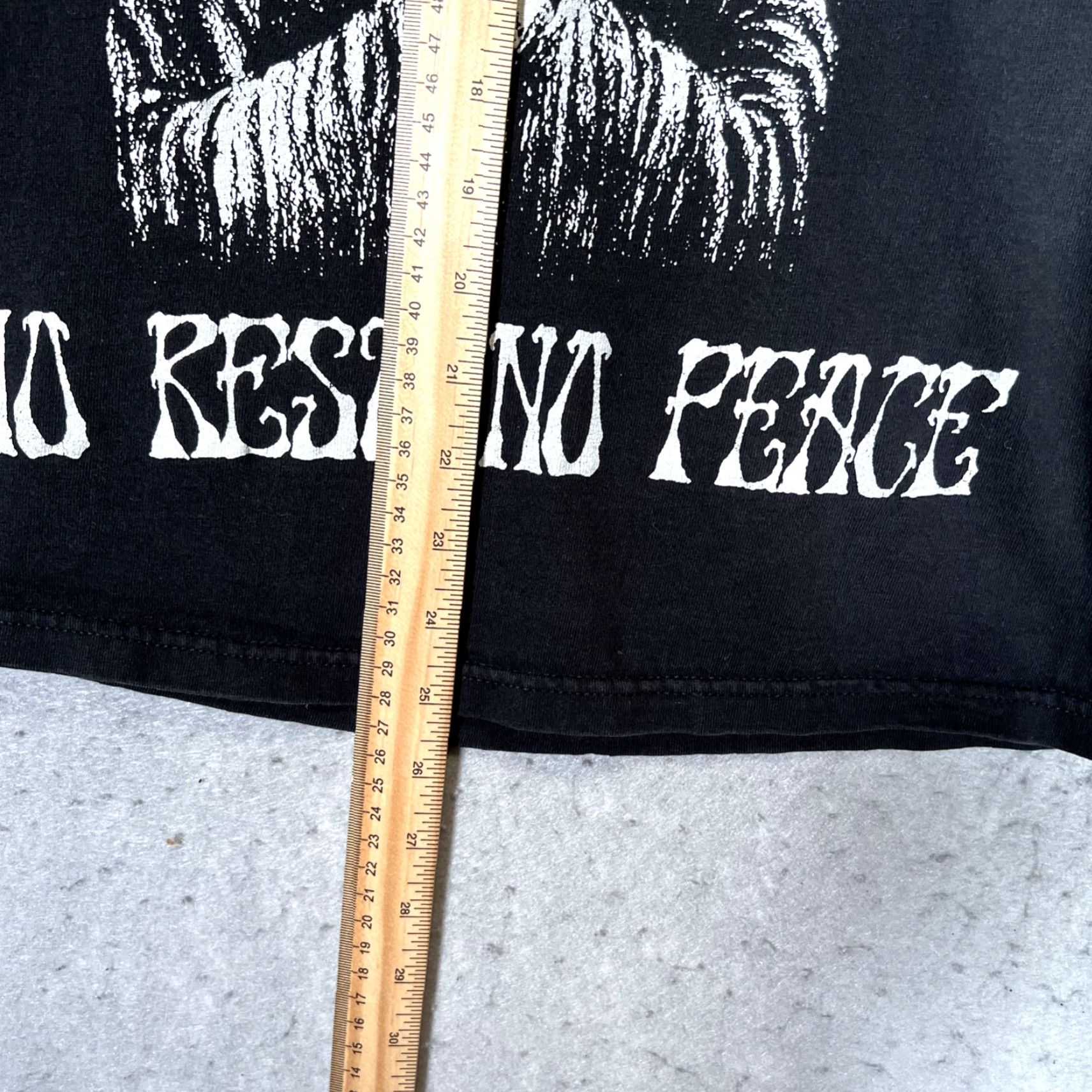 Hanes A1 Alpha & Omega No Rest No Peace Shirt Adult Mens Small Black Hanes T-Shirt Short Sleeve Crew Neck Graphic Print Size US S / EU 44-46 / 1 - 3 Thumbnail