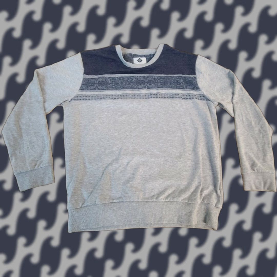 Cotton On VINTAGE 1991 by Cotton On Mens Sweater Gray M Casual Pullover Cotton Round Neck Size US M / EU 48-50 / 2 - 1 Thumbnail
