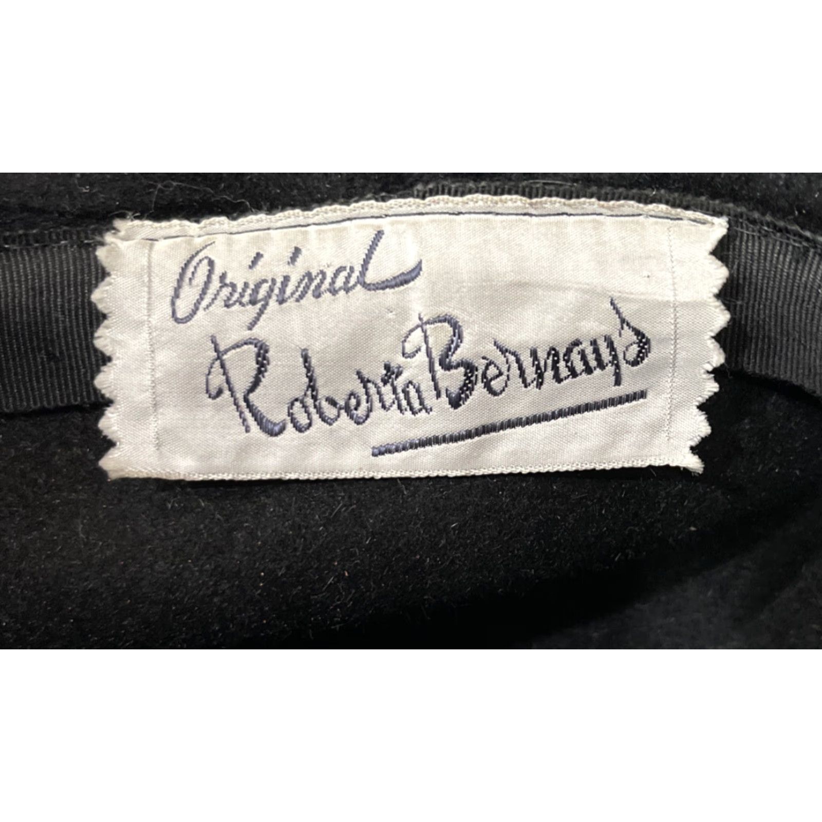 Velour VINTAGE Roberta Bernays Italy Women’s Riviera Velour Pillbox Hat Black Mink Velour Hat Art Deco 1930s Formal Women’s Black Mink MenUnknown Size ONE SIZE - 7 Thumbnail