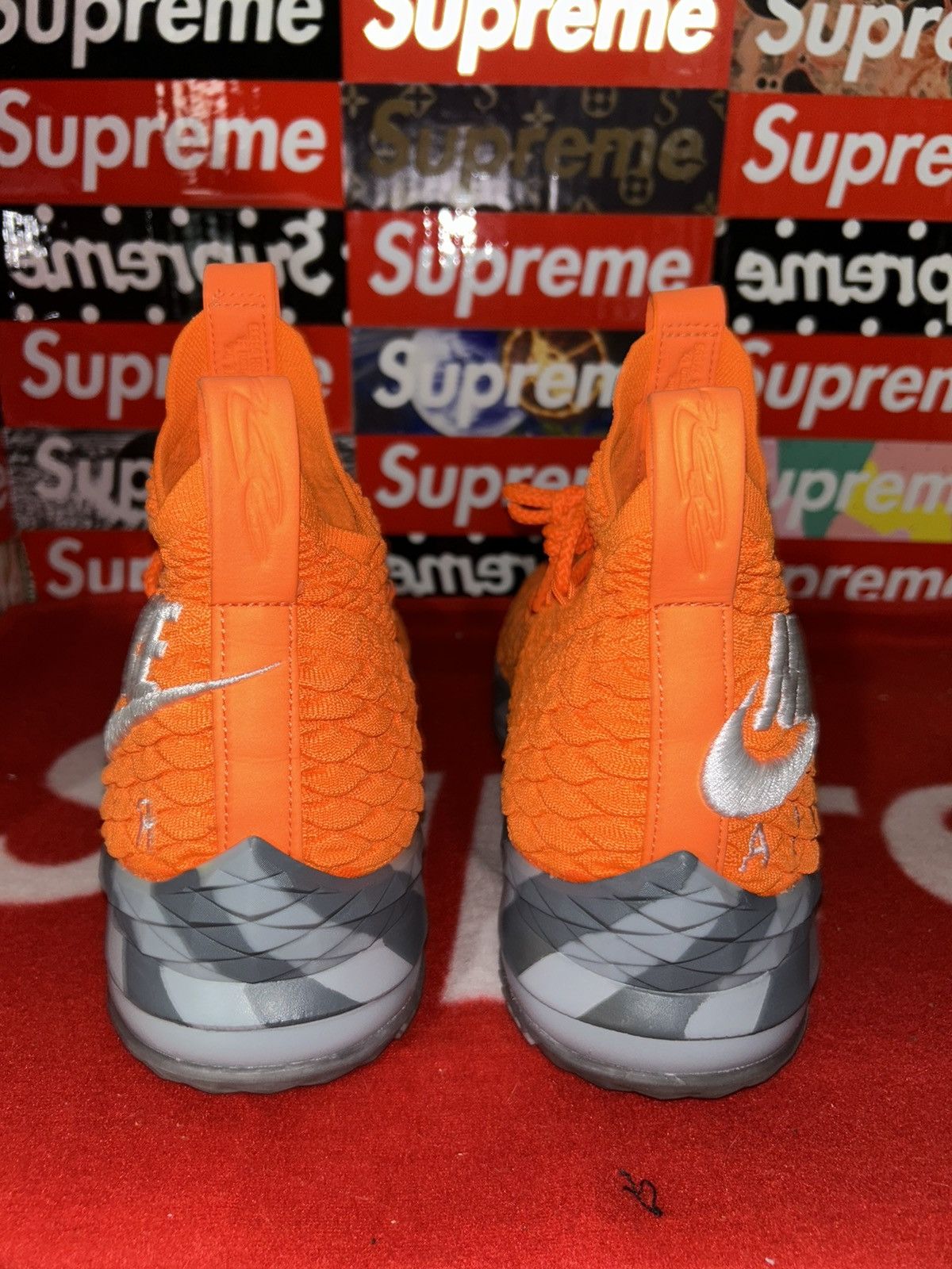 Nike Nike Lebron 15 Orange Box PE AR5125-800 size 12 NEW WITH BOX Size US 12 / EU 45 - 3 Thumbnail