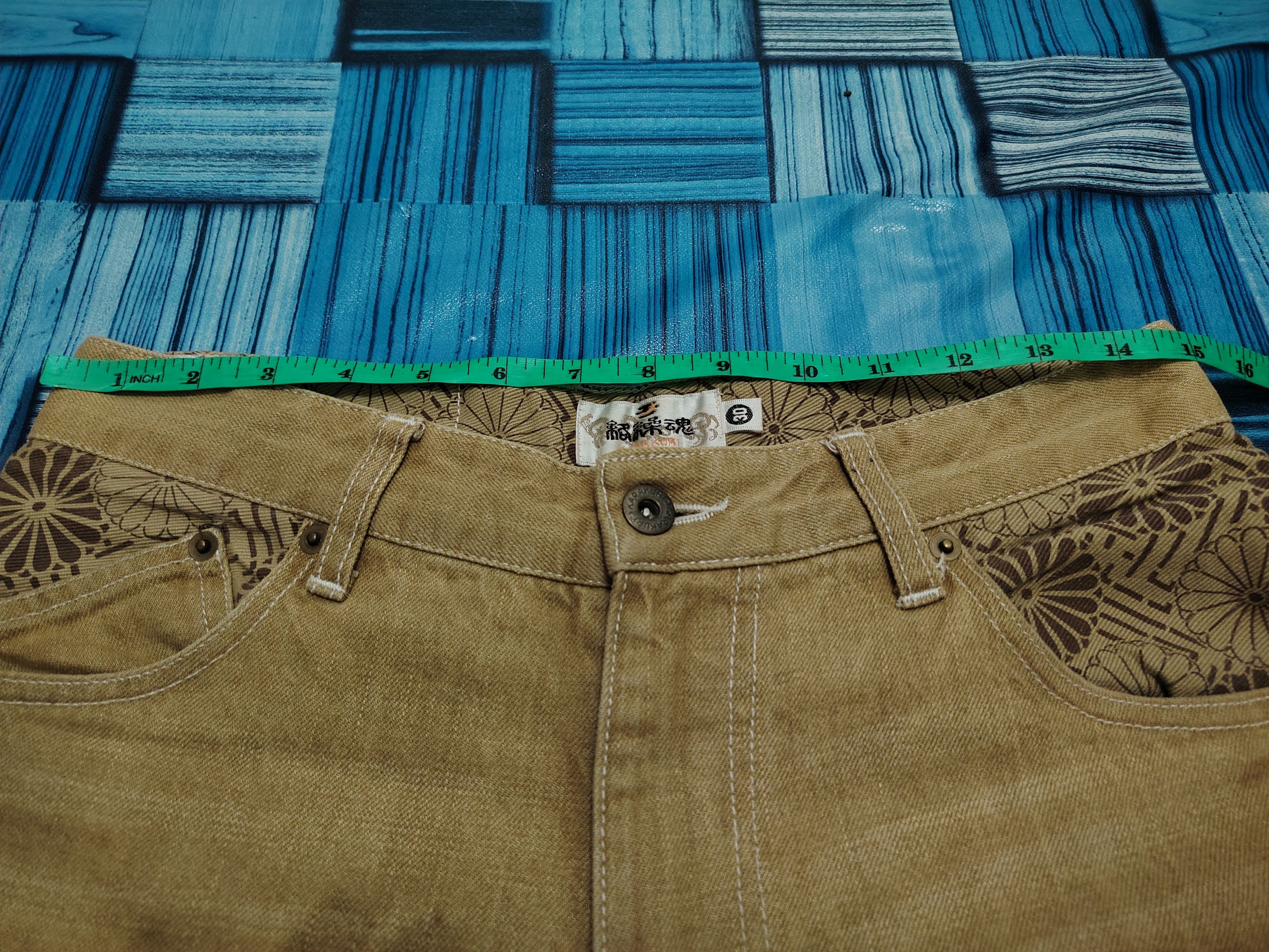 Karakuri Tamashii Rare Karakuri Tamashi Embroidered Flared Jeans back buckle Size US 29 - 23 Thumbnail