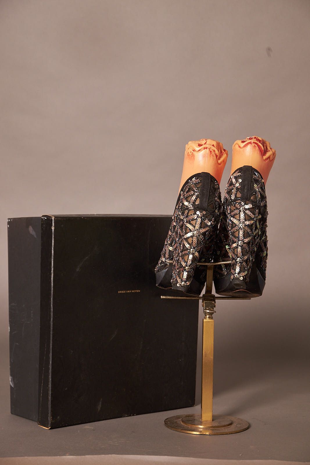 Dries Van Noten Dries Van Noten Sequin Mesh Chunky Heels Shoes Size US 7 / IT 37 - 4 Thumbnail