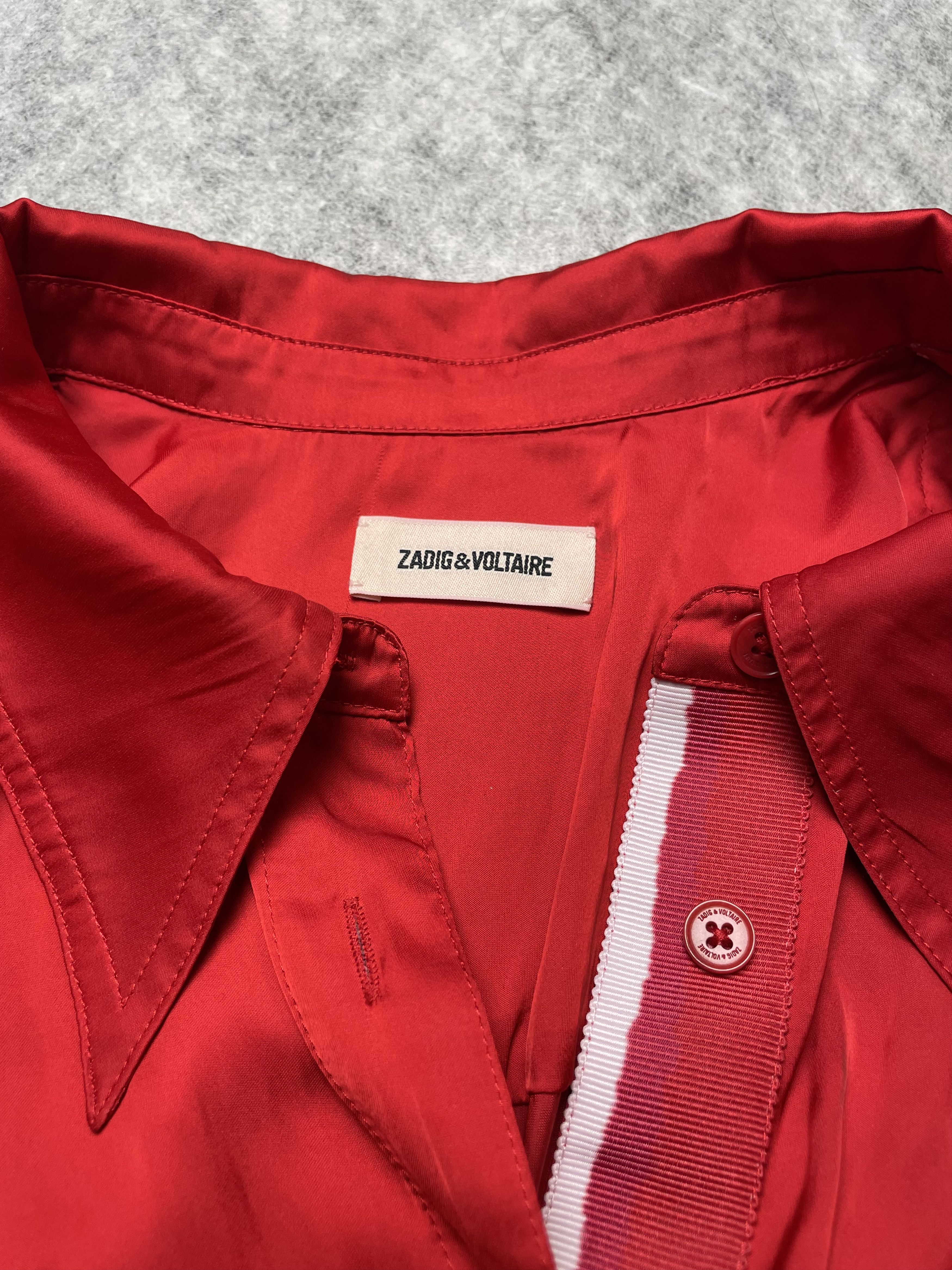 Zadig & Voltaire Zadig & Voltaire Red Satin Midi Dress Size L Size L / US 10 / IT 46 - 9 Thumbnail