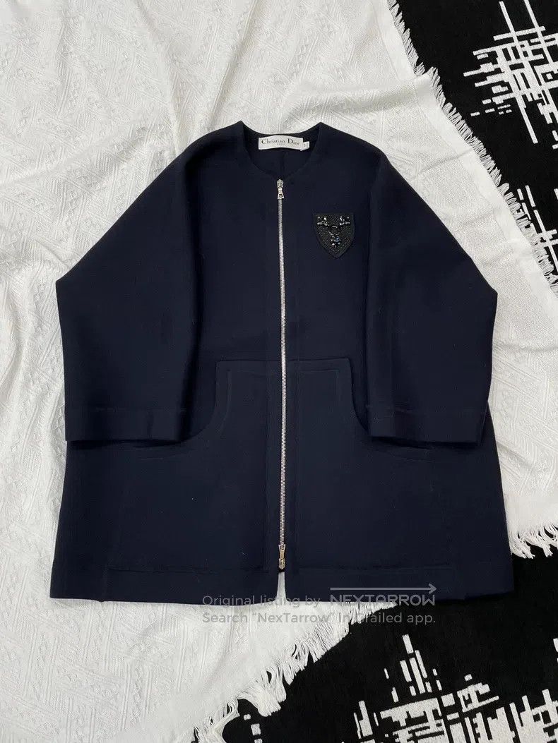 Dior Dior Dark blue bead shield zipper jacket Size XS / US 0-2 / IT 36-38 - 1 Thumbnail