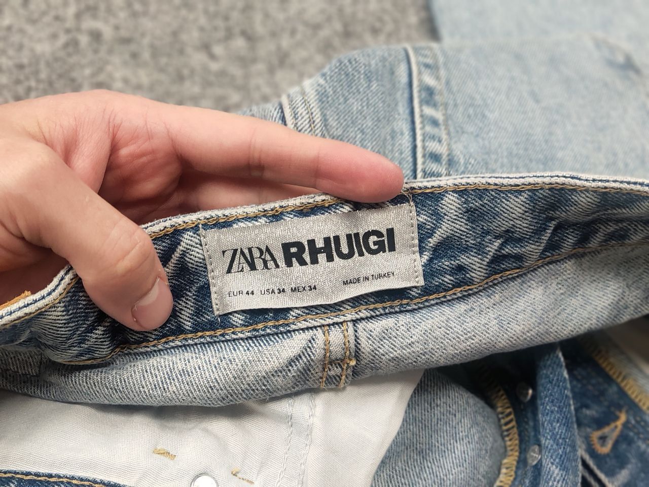 Rhude Zara Rhuigi RHUDE Design Baggy Relaxed Fit men's Mom Jeans Size US 34 / EU 50 - 19 Thumbnail