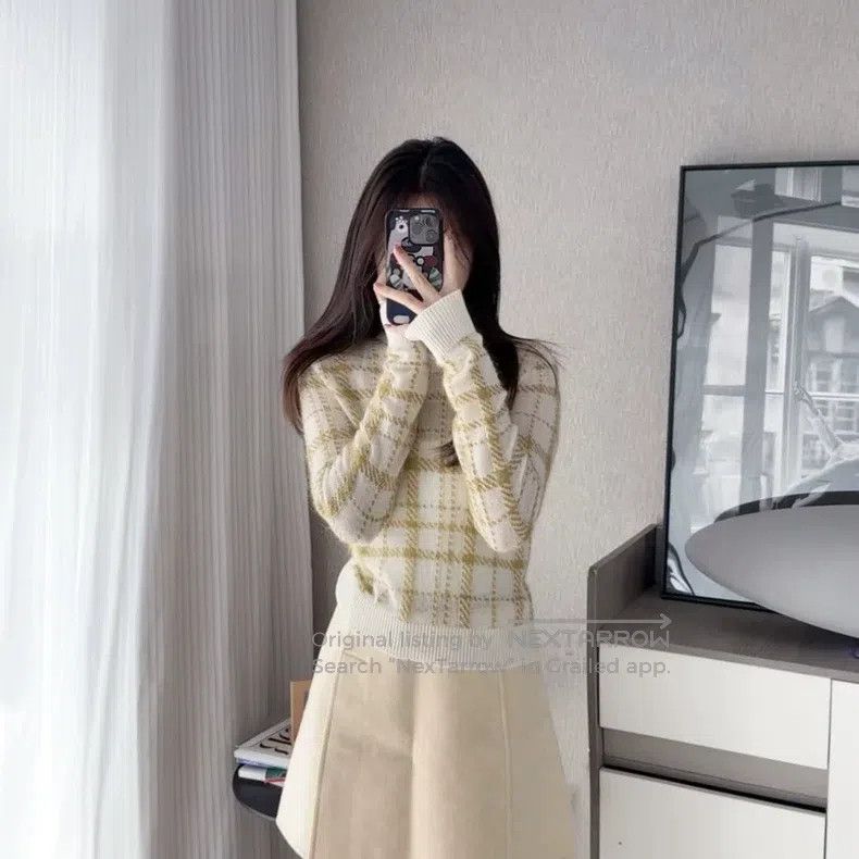 Dior Dior Plaid contrast colour wool sweater long sleeves Size XS / US 0-2 / IT 36-38 - 7 Thumbnail