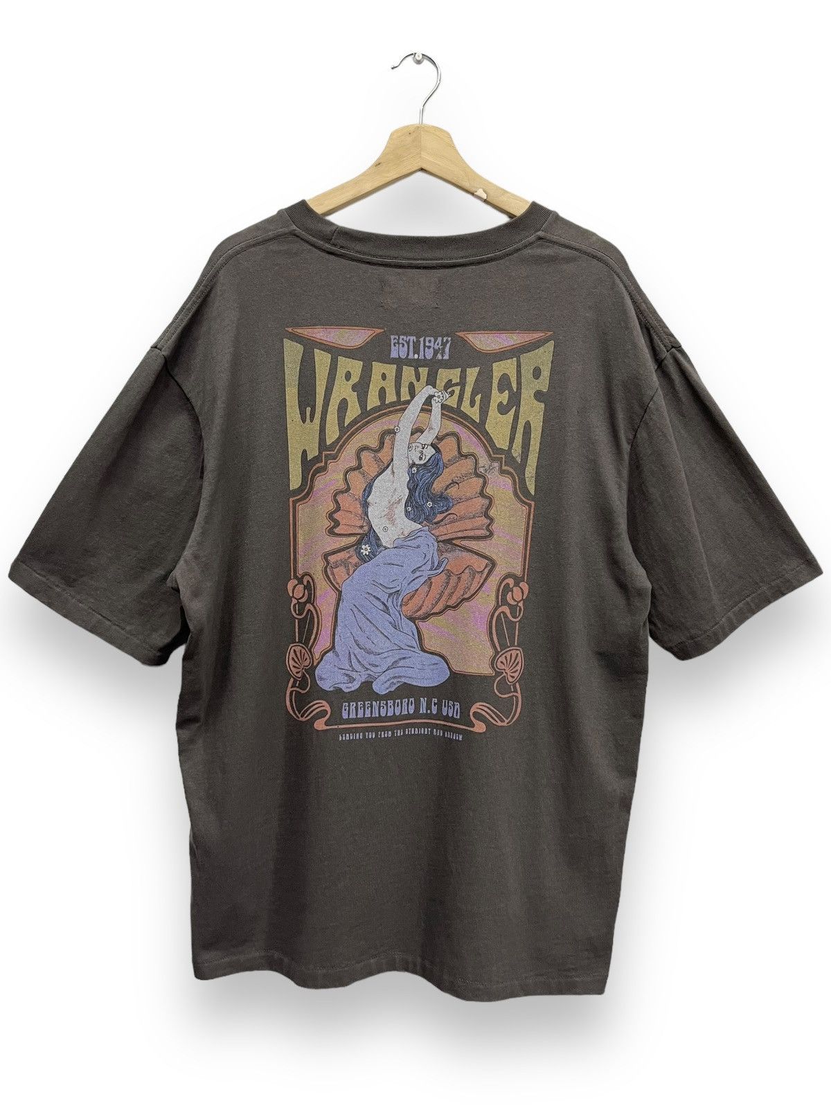 Wrangler 🔥DOPE! WRANGLER Vintage y2k Single Stitch Big Print T-Shirt Size US L / EU 52-54 / 3 - 1 Thumbnail