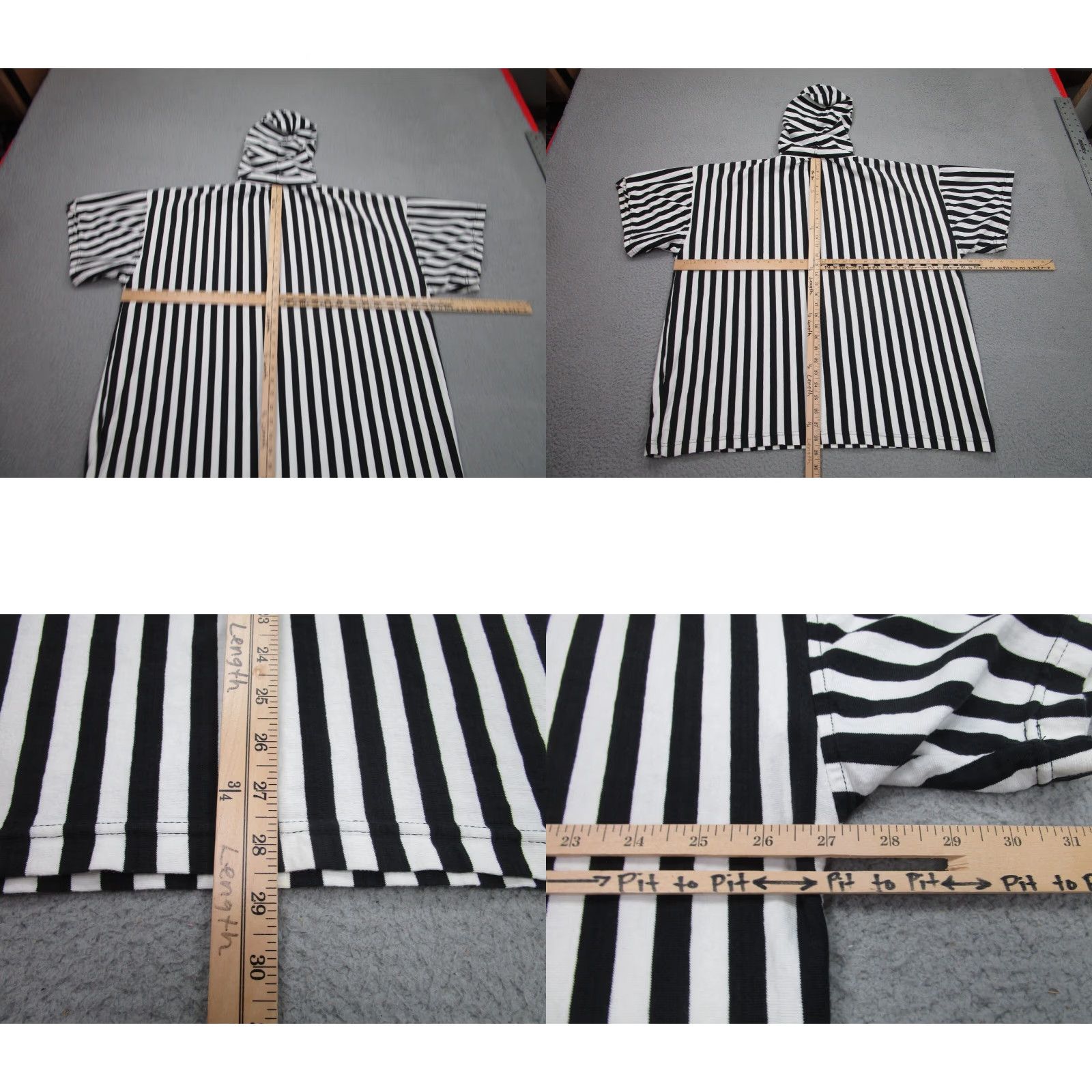 Vintage Beetlejuice 90s Mens XL Vintage Black White Striped Shirt Size US XL / EU 56 / 4 - 8 Thumbnail