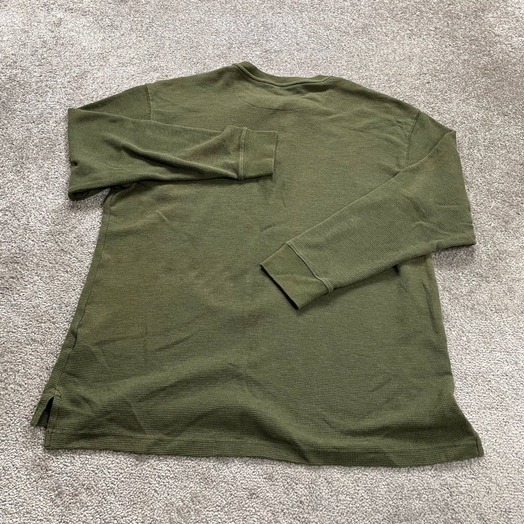 Bass Pro Shops Bass Pro Shops Shirt Henley Mens XL Green Long Sleeve Pullover Outdoors Classic Mens Size US XL / EU 56 / 4 - 2 Thumbnail