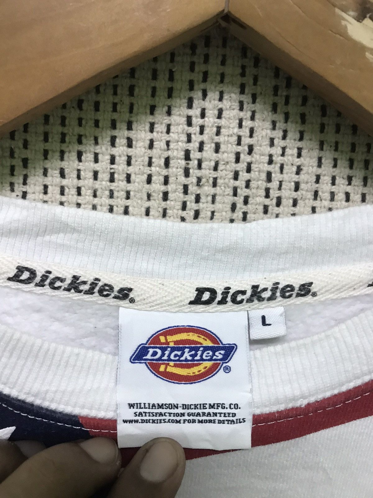 Dickies × Vintage Very rare ‼️ vintage dickies white sweatshirt Size US L / EU 52-54 / 3 - 4 Thumbnail