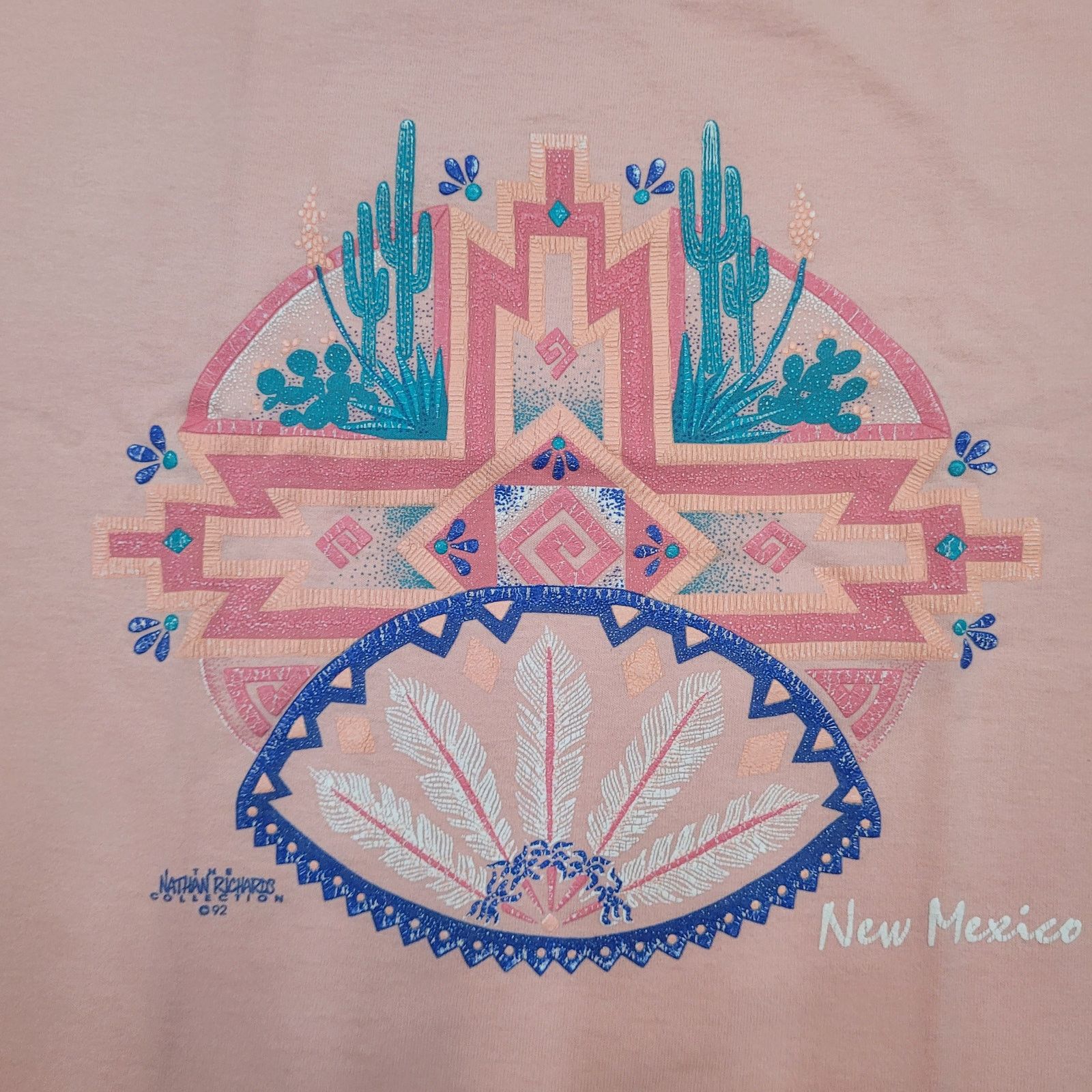 Vintage VTG 1992 New Mexico Southwestern T-Shirt Medium USA Made Size US M / EU 48-50 / 2 - 2 Thumbnail