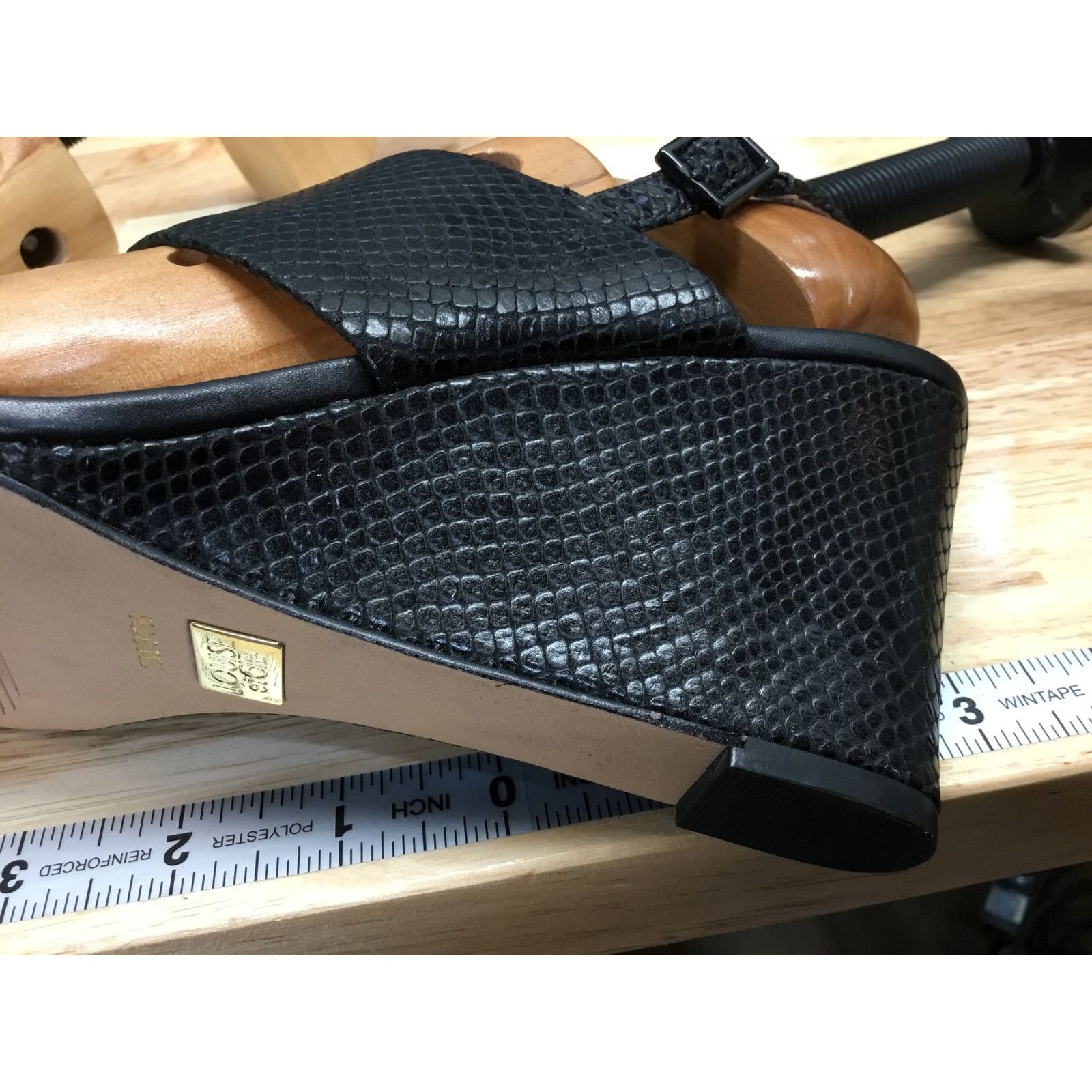 Other Louise et Cie Quarza Black Women's 7 Wedge Sandals Size US 7 / IT 37 - 9 Thumbnail