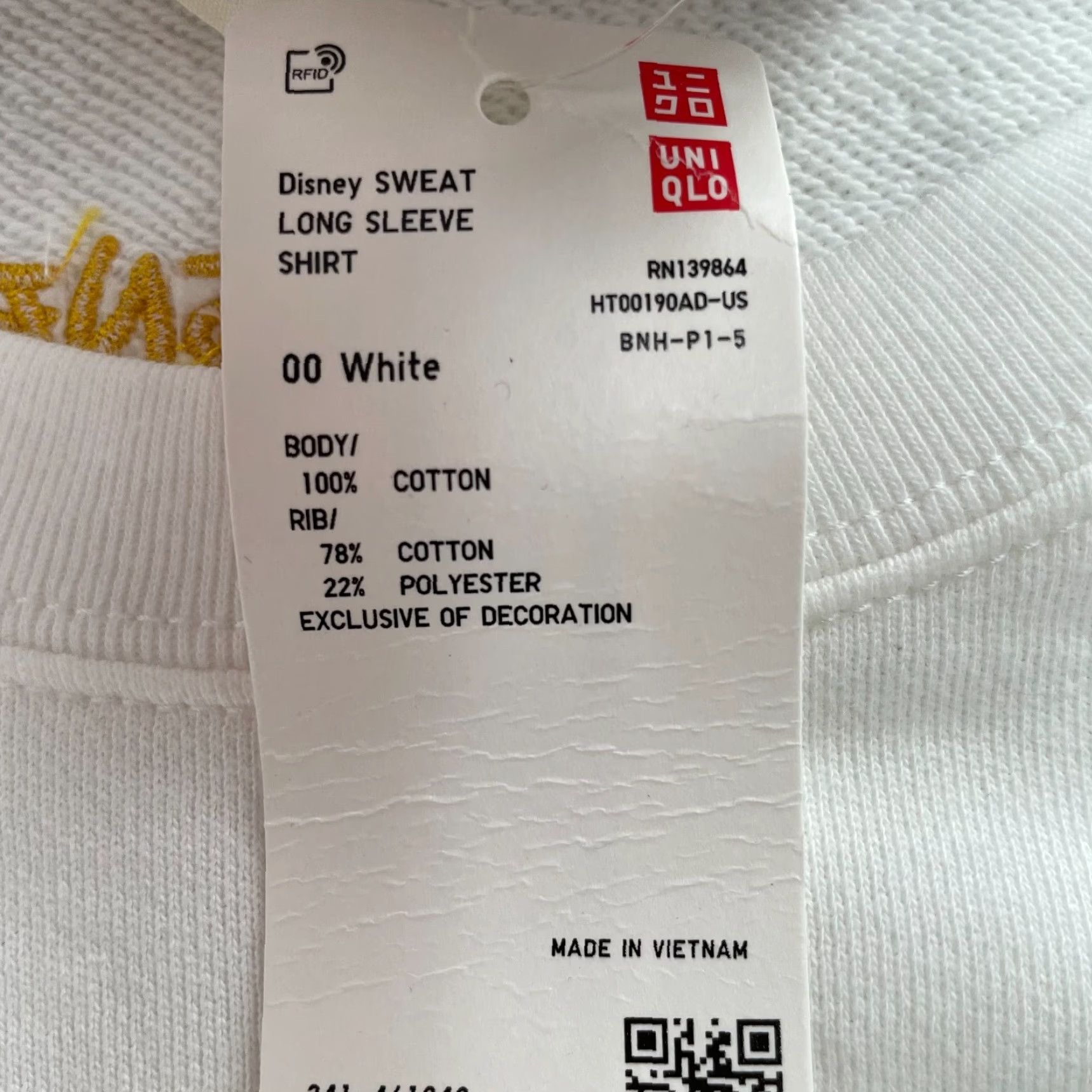 Uniqlo VINTAGE Uniqlo Disney Mickey Mouse Sweater Crew Neck Adult Large White Gold Knit Cotton Unisex Casual Size US L / EU 52-54 / 3 - 6 Thumbnail
